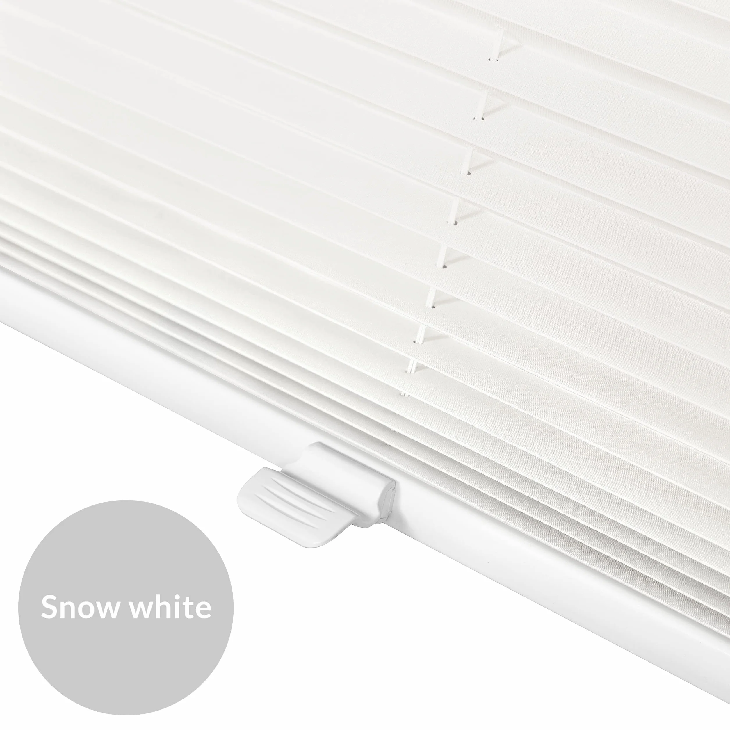 Birrke® Plisa Okienna Bez Wiercenia, Półzaciemniająca, 55x220 cm – Roleta Plisowana z Funkcją Regulacji Góra-Dół, Ochrona Prywatności, Osłona Przeciwsłoneczna, Łatwy montaż - Biały