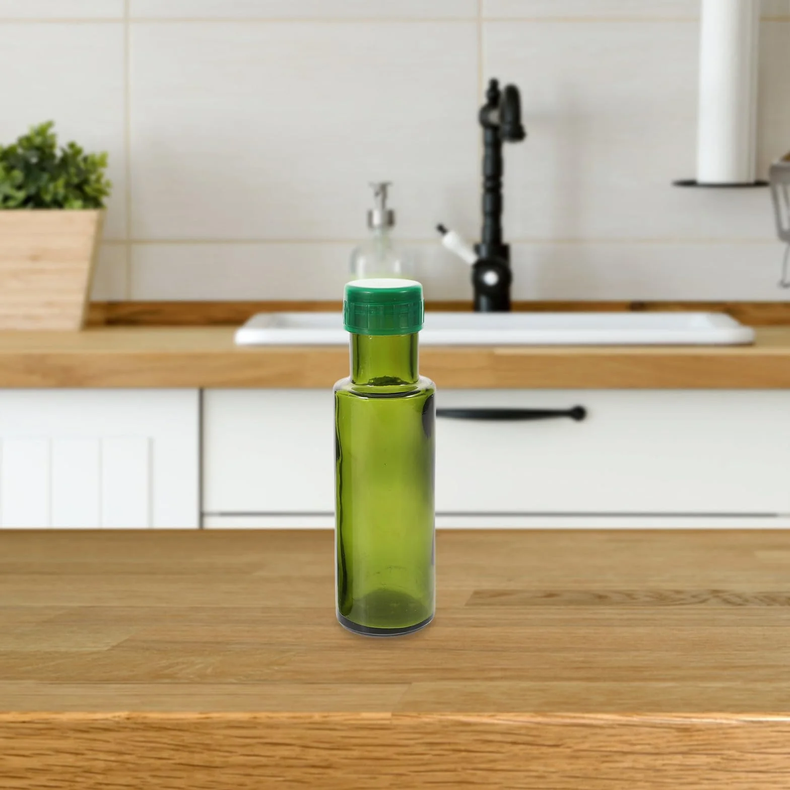 10 butelek szklanych na oliwę z oliwek z nakrętką - 3 uncje/100 ml Mini hermetyczny dozownik do olejów kuchennych, octów, dressingów i sosów - Szklane butelki wielokrotnego użytku do