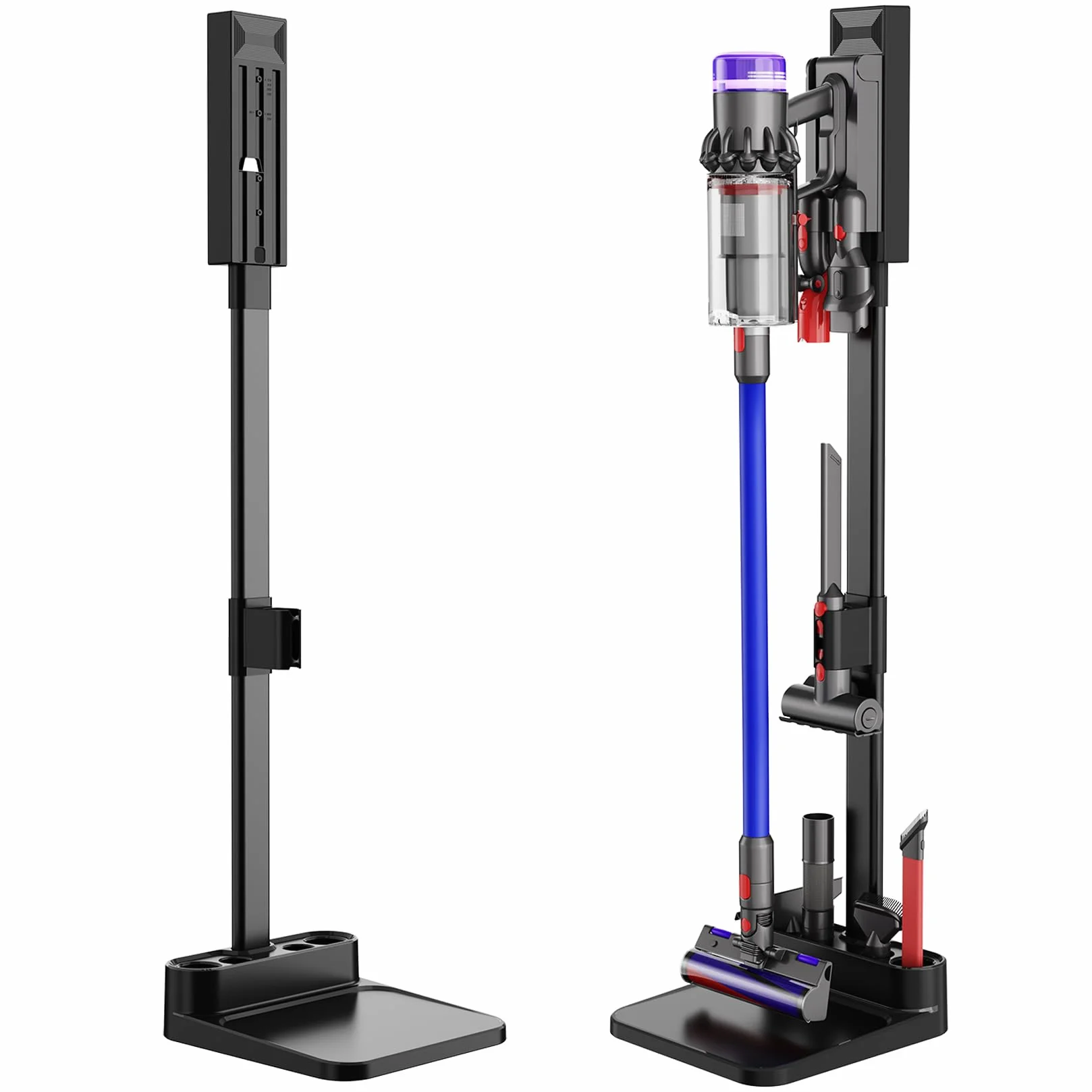 MOOPHY Stojak próżniowy kompatybilny z Dyson V15 V12 V11 V10 V8 V7, stabilna stacja dokująca do przechowywania, kompatybilna z ręcznym bezprzewodowym odkurzaczem Dyson i akcesoriami i mocowaniami