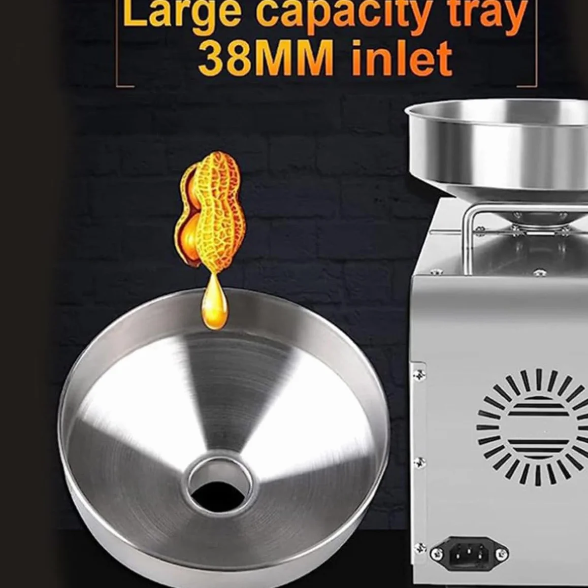 Automatyczna prasa do oleju, maszyna do wyciskania oleju na gorąco/zimno ze stali nierdzewnej o mocy 600 W. Maszyna do tłoczenia oleju, elektryczna prasa do oleju do orzeszków ziemnych