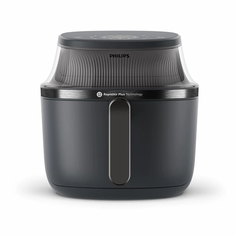 Philips Ovi Seria 3000 – Premium Airfryer, 6,2 l z okienkiem, technologia RapidAir Plus, 16 sposobów gotowania, o 90% mniej tłuszczu, łatwe czyszczenie, ekran dotykowy, oszczędność energii (NA330/00)