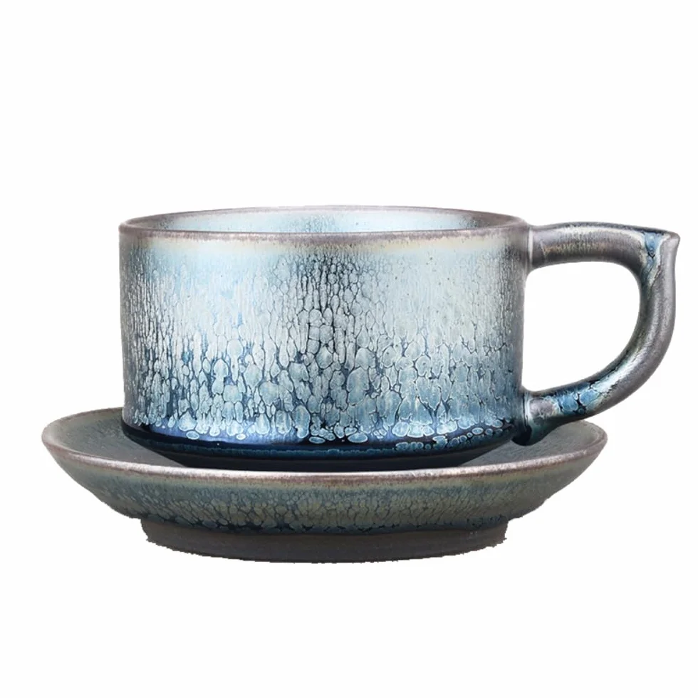 Zestaw filiżanek do herbaty Jianzhan 180 ml 4 szt. Porcelanowe kubki do kawy Tenmoku dla