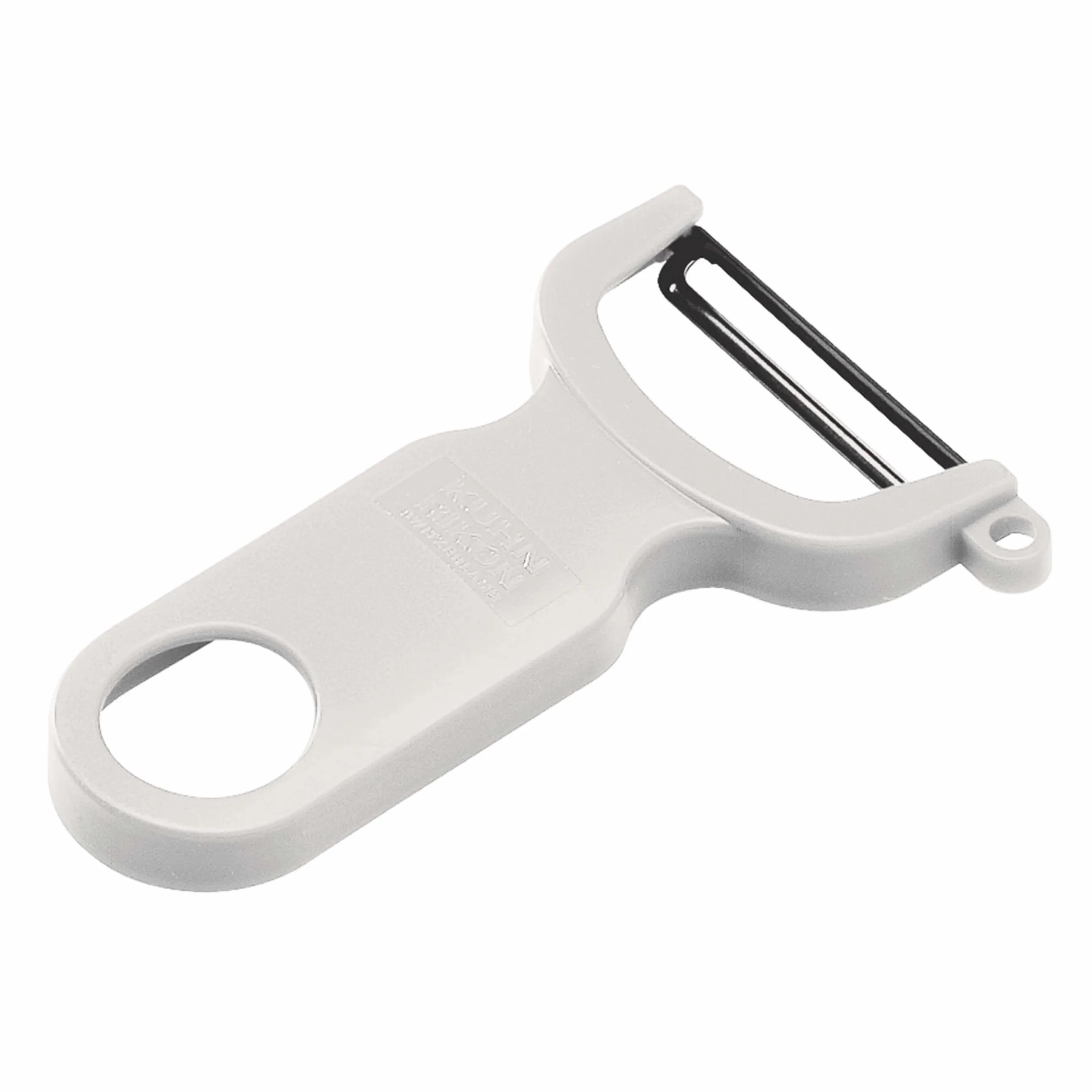 KUHN RIKON Swiss Peeler 2-częściowy zestaw obieraczek do warzyw, ostrze ze stali nierdzewnej, szare i białe, plastikowe, 3