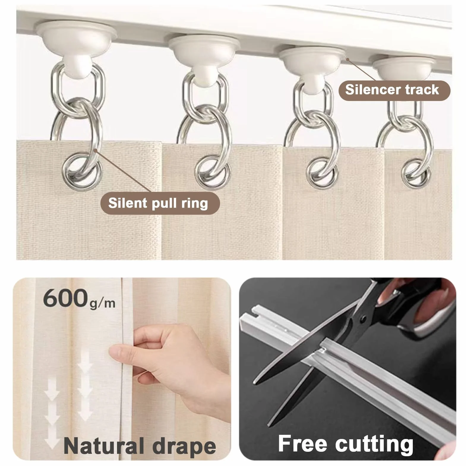 Szafa przesuwna z szyną wodoodporne szare zasłony półkowe samoprzylepna ścianka działowa szer. 80 cm x wys. 70 cm idealna do szafy i dekoracji domu nowoczesna