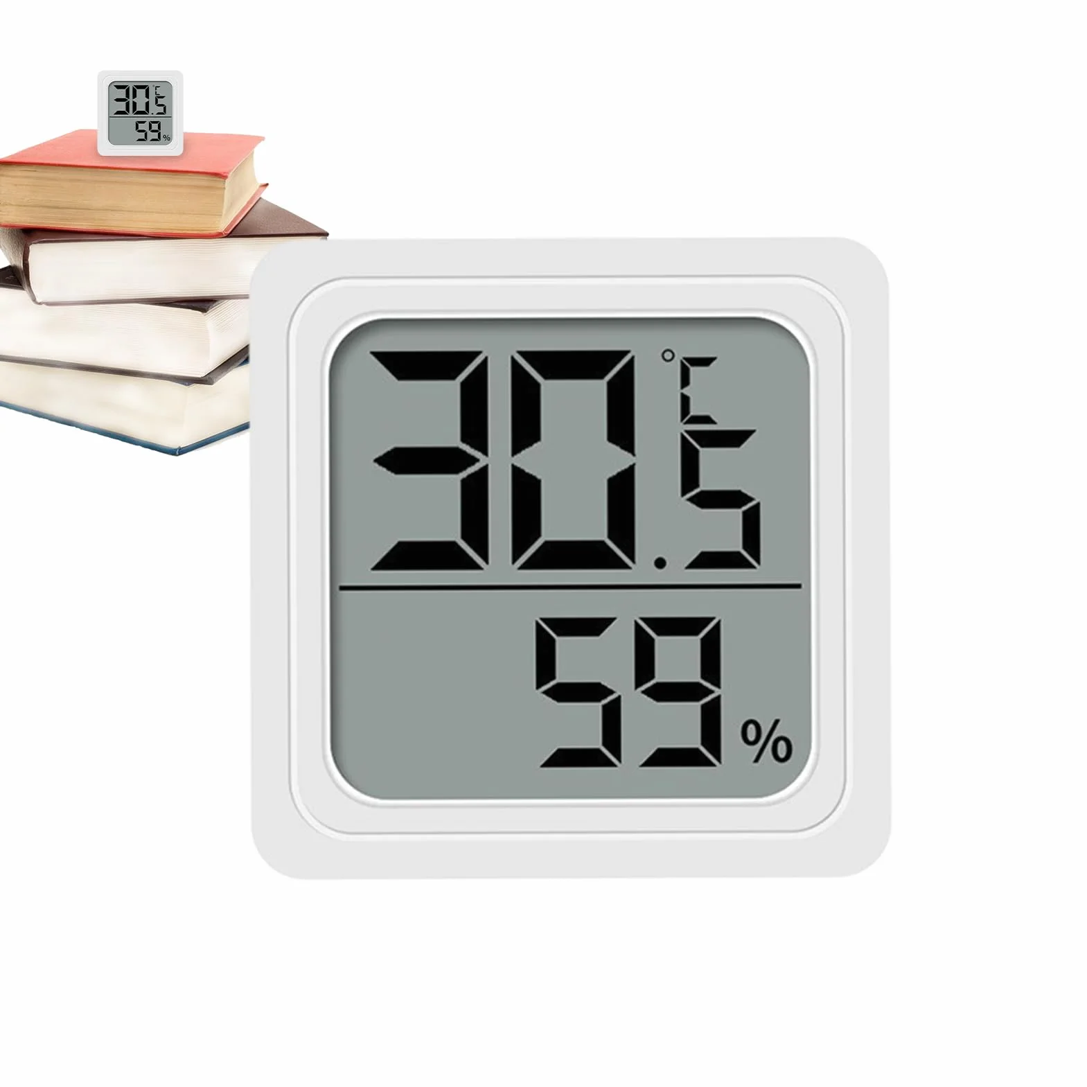 Monitor Temperatury i Wilgotności,Domowy Monitor Temperatury i Wilgotności | Czujnik Zasilany Bateryjnie Do Kuchni Pokoju Dziecięcego Tarasu Salonu Sypialni Domu