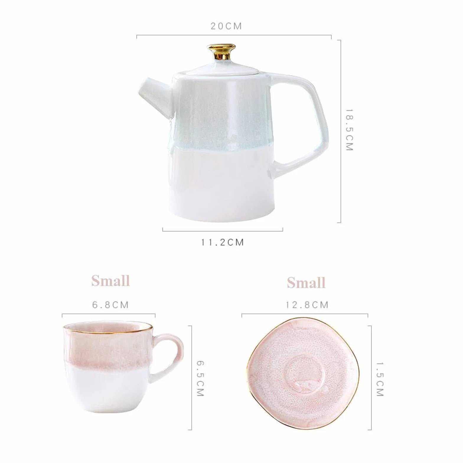 Zestawy Do Herbaty Z Czajniczkiem Dla Dorosłych, Filiżanka Do Herbaty I Spodek, Zestaw Na 3 Osoby, Porcelana, Ceramika, Kawa, Herbata, Zestaw Upominkowy Na Herbatę, Popołudniową He,M