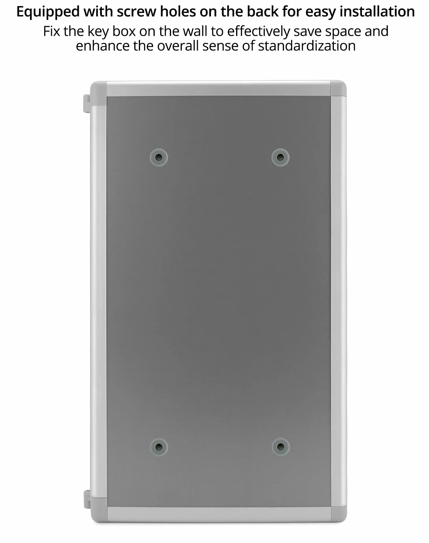 QWORK® szafka na klucze, szafka na klucze z 48 haczykami, jasnoszara, 264 x 60 x 435 mm
