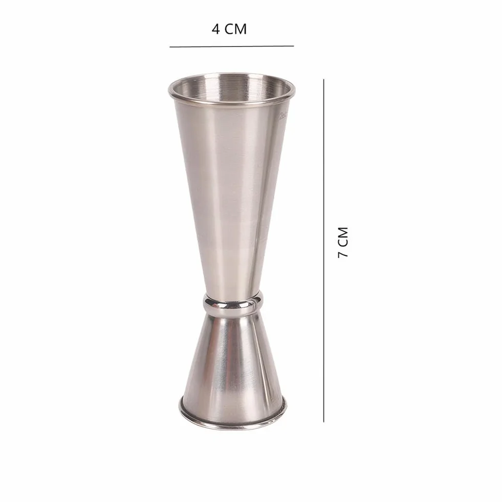 Kubek miarowy do koktajli ze stali nierdzewnej – 2 cl i 4 cl miarka barmańska – nalewak do alkoholu – kubek do miksowania – dozownik – akcesoria barowe – od HSYTEK