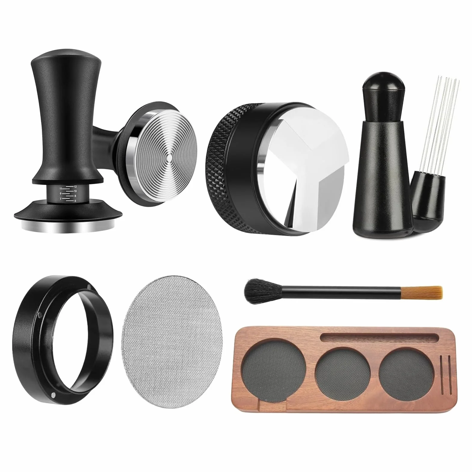 Zestaw do Ubijania Kawy Dystrybutor do Kawiarki Kuchennej | 51 mm Akcesoria do Ubijania Espresso dla Domu Kuchni Jadalni Apartamentu Kawiarni Hobbystów