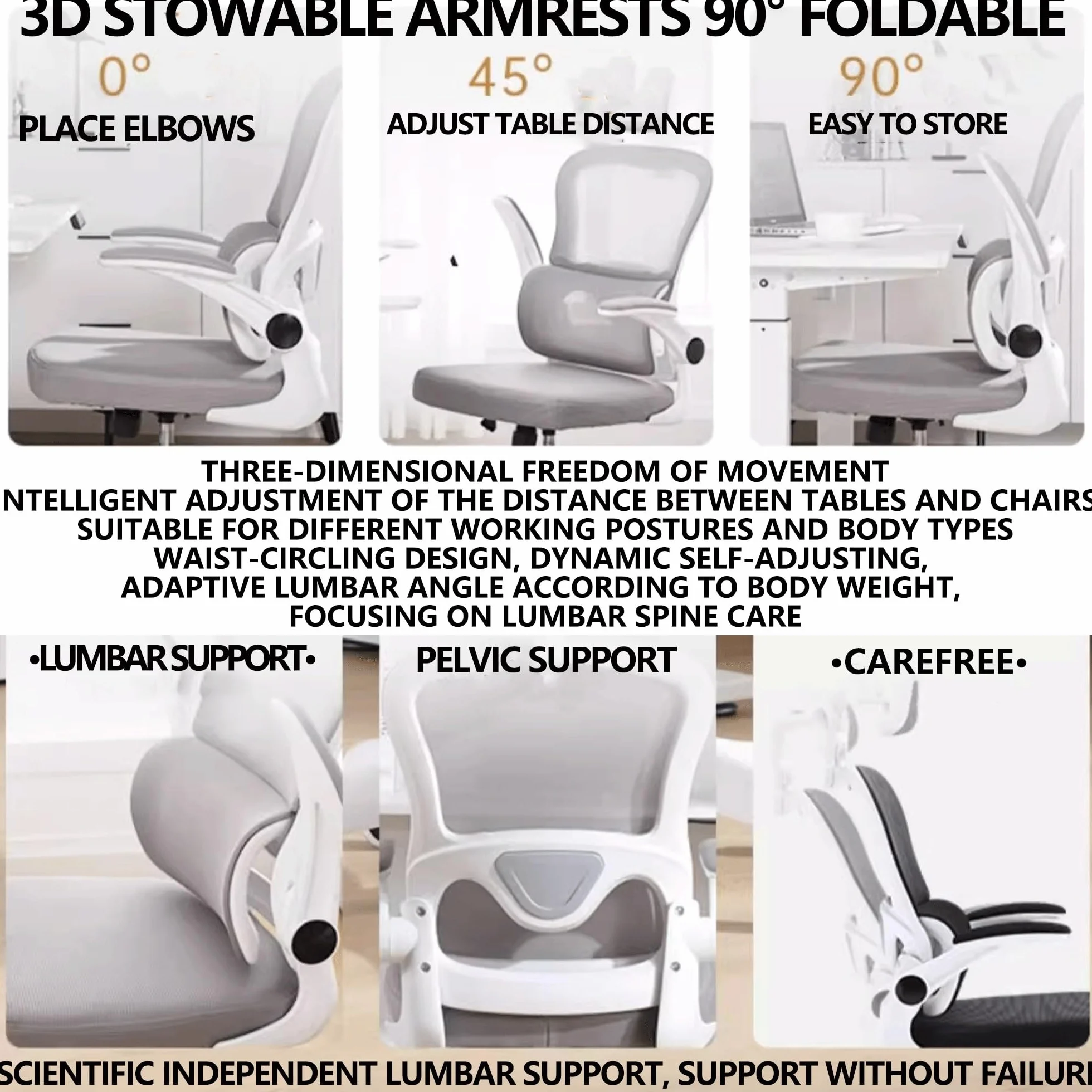 Ergonomiczne krzesło biurowe do gier komputerowych z wygodną siatką, regulowanym zagłówkiem 3D, zdejmowany stojak na ubrania, obrotowy, przechylany, dynamiczne podparcie pleców, idealny do pracy