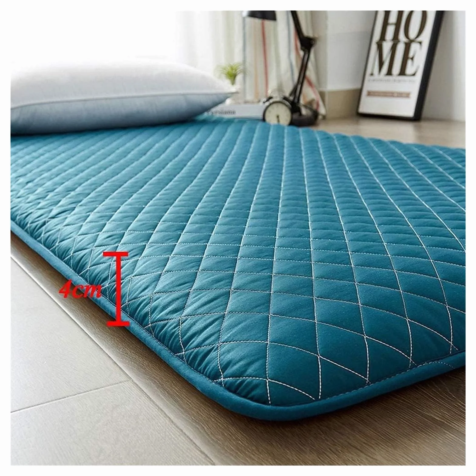 Japoński materac futon pikowana składana futon miękka gruba podkładka do spania dla studenta akademik kemping przenośna mata podłogowa (kolor: A, rozmiar: 90 x 200 cm (35 x 79 cali))