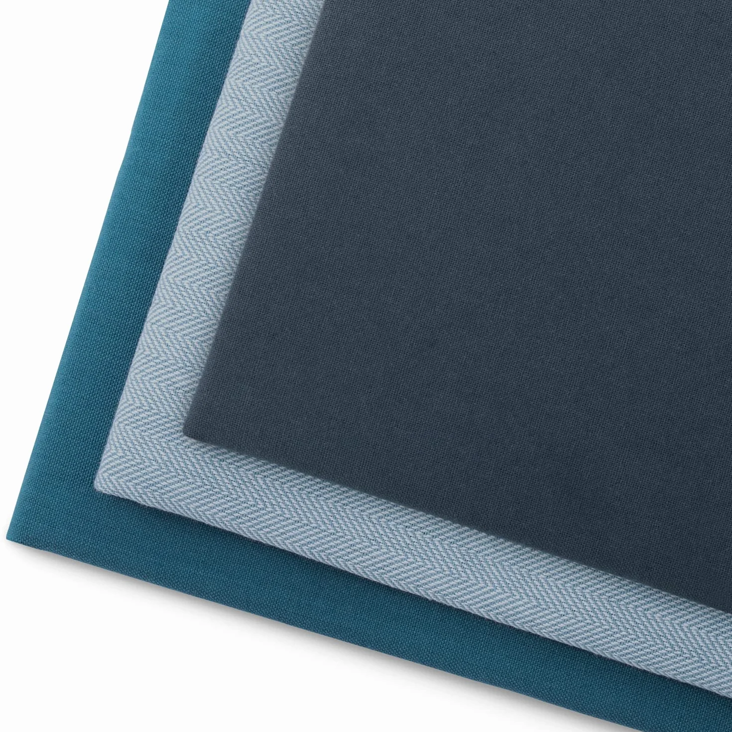 AmeliaHome Zestaw Ręczników Kuchennych 3 Sztuki Bawełniane Ścierki Do Naczyń Ściereczki 50x70 cm Wzór Geometryczny Letty Błękitny Granatowy Niebieski