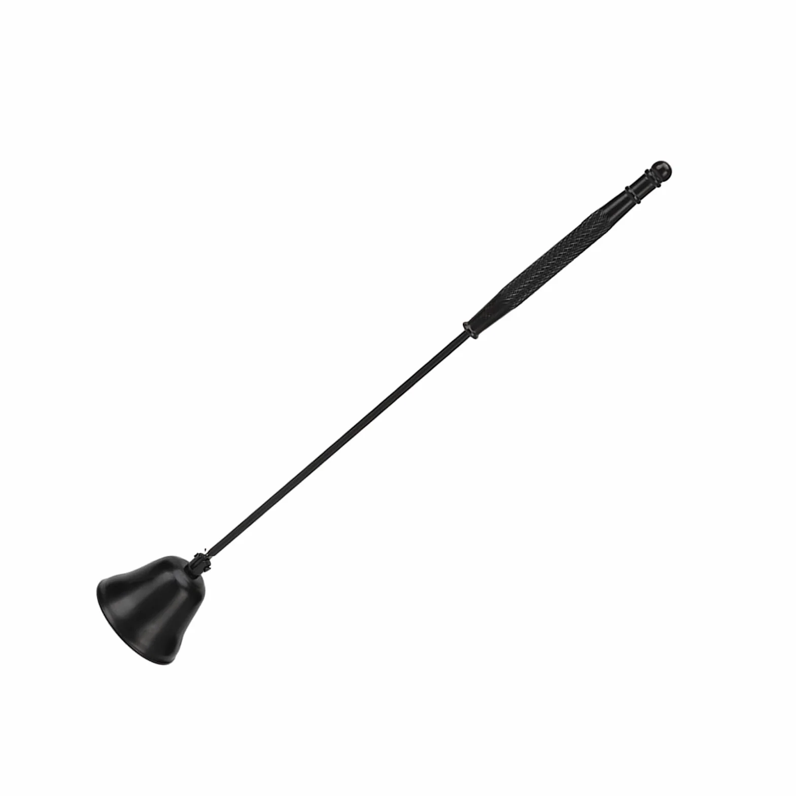 Tłumik Płomienia świecy, Długi Uchwyt, Bezdymny, Stal Nierdzewna, Vintage, Knot świecy, Gaźnik dla Bougie dla Domu (BLACK)