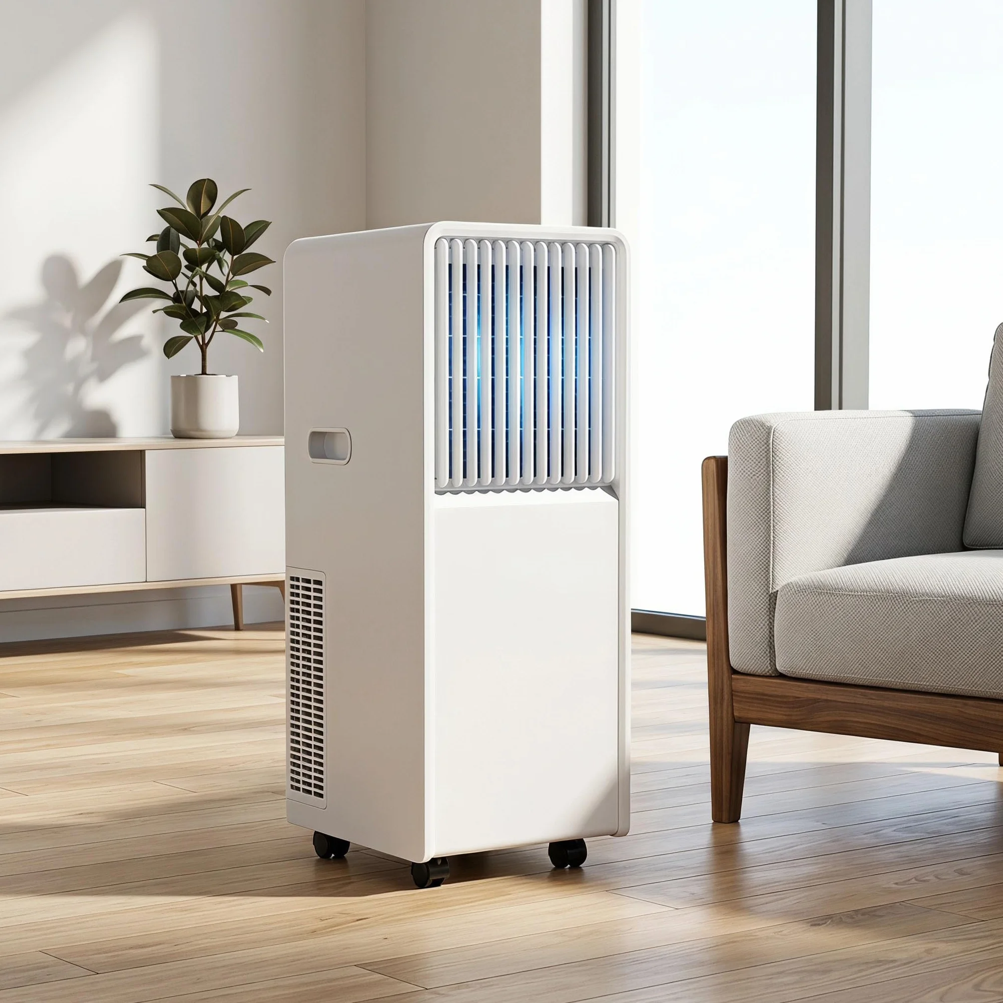 Przenośny wentylator Cools 350 Sq Ft Osuszacz wentylatora Remote 24H Timer Window Kit Sypialnia Biuro Ciche wydajne oszczędzanie energii