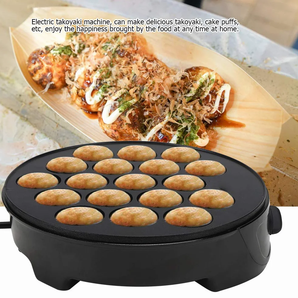 Takoyaki Maker, Domowa Maszyna Takoyaki Patelnie do Ciasta na Takoyaki Octopus Balls, Mini Pancakes Maker Elektryczna Blacha do Pieczenia Maszyna śniadaniowa Elektryczny Grill