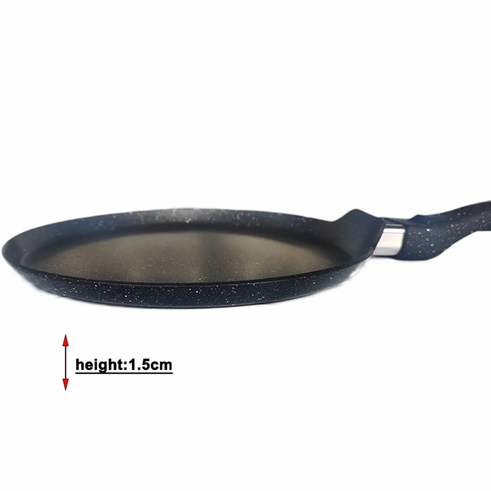 Patelnia do smażenia jajek, patelnia żeliwna, Patelnia z powłoką granitową Nieprzywierająca patelnia 24 cm Płyta indukcyjna do naleśników (kolor: czarny, rozmiar arkusza: 24 cm)
