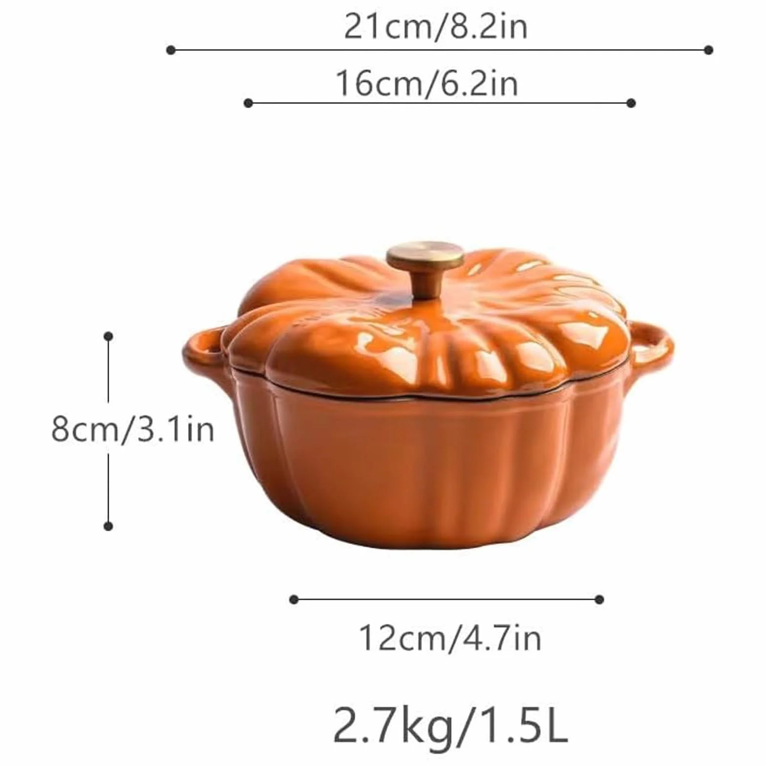 Żeliwny piec holenderski z pokrywką, wytrzymałe naczynia kuchenne do duszenia, gulaszu i pieczenia, idealne do serwowania i dekoracji na święta
