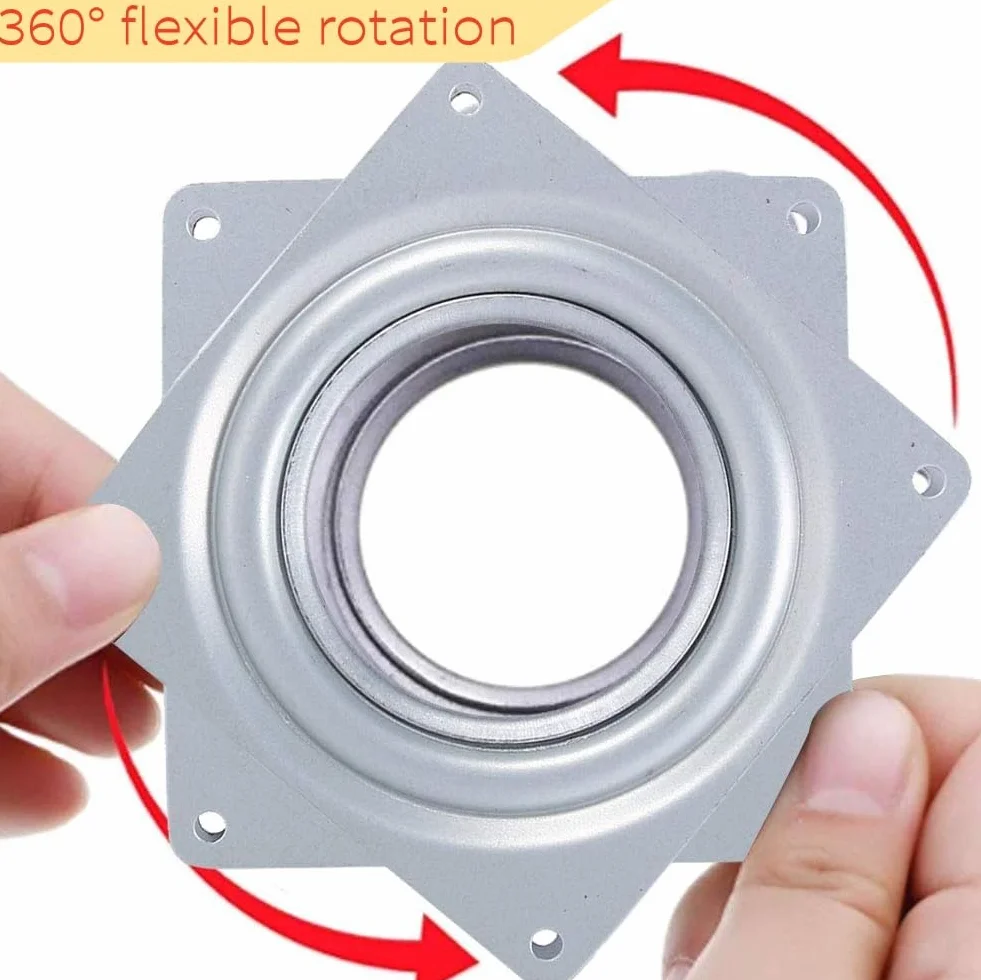 4 Zoll Platz Lazy Susan Turntable Bearings Galvanized Steel Rotating Bearing Schwenkplatte für TV Rack Computer Monitor Plattenspieler