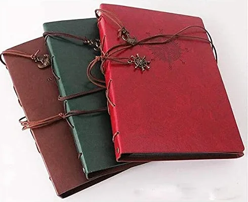 Album na zdjęcia pasek ze skóry PU DIY ręcznie wykonany album fotograficzny typ wklejania duża rodzinna podróż książka pamięci 21 x 28 cm (kolor: brązowy)