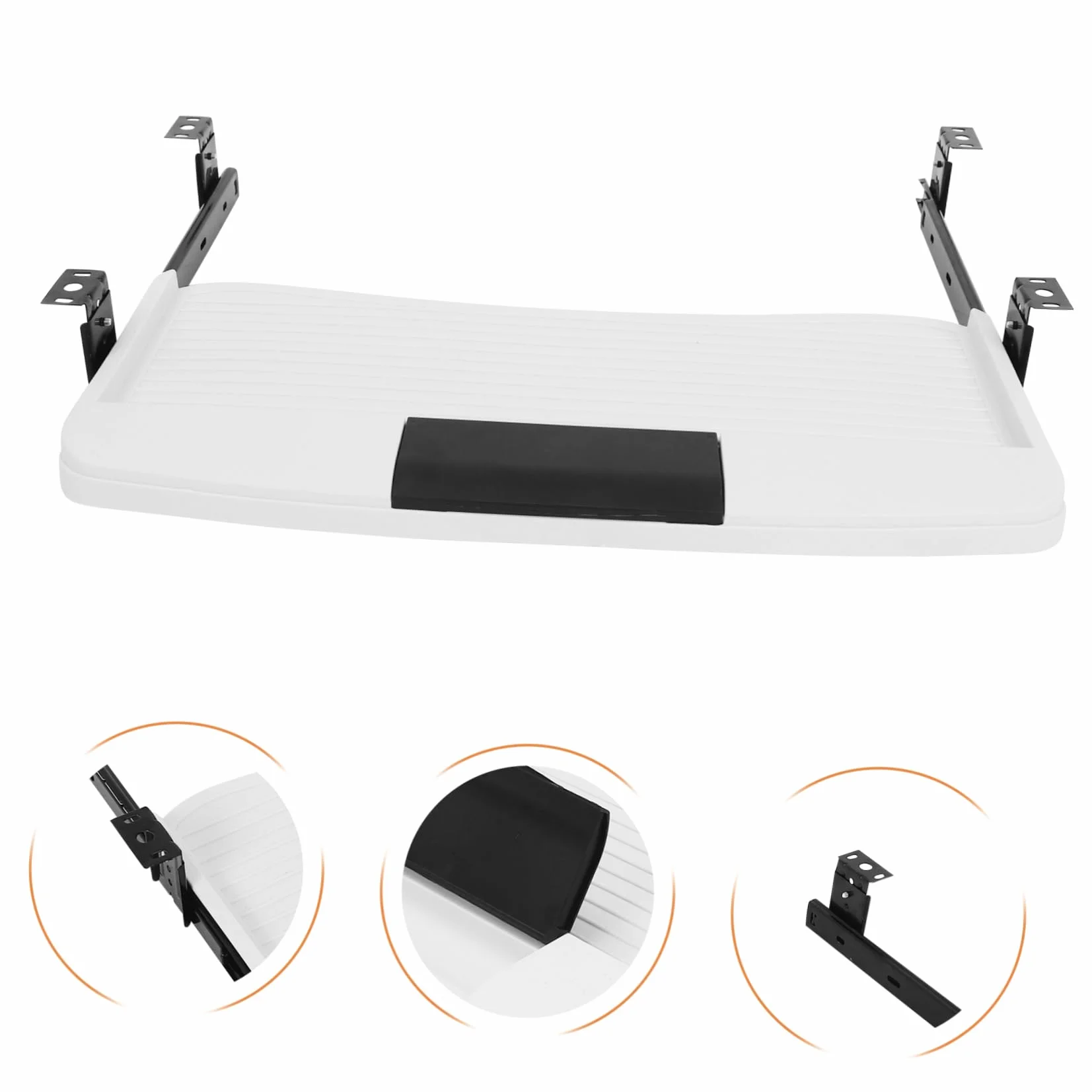 1zestaw Podstawowy Organizer Pod Biurko z Regulowanym Uchwytem Klawiaturę Praktyczny Elegancki i Oszczędzający Miejsce Idealny Do Biura i Domowego Biura