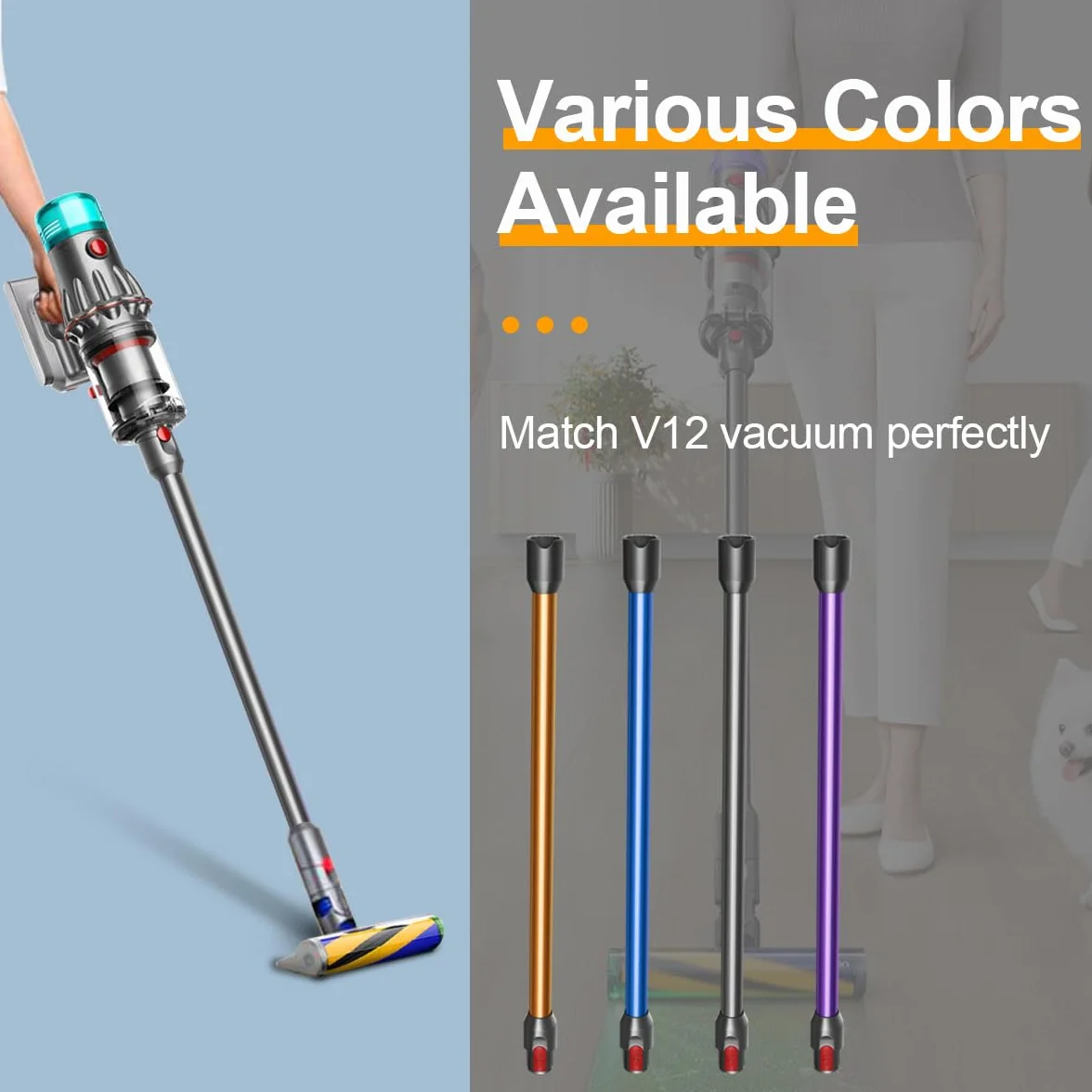 Rura ssąca Dyson V12 Detect Slim Digital Slim 74 cm srebrna