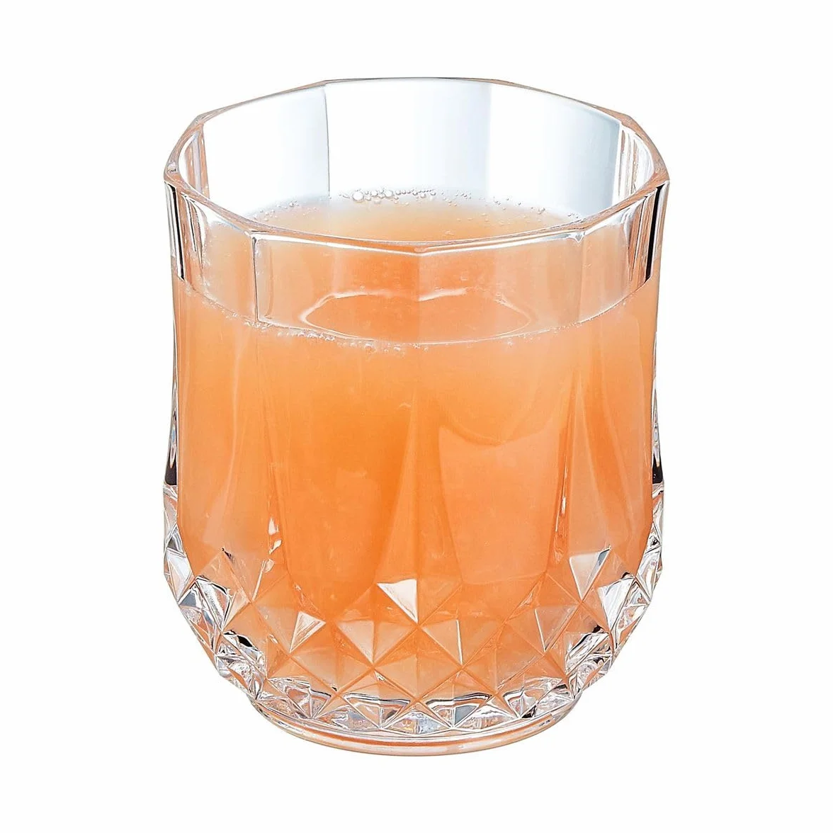Cristal d'Arques Paris - Kolekcja Longchamp - 6 niskich kieliszków 32cl w Kwarx - Błyszczący, przezroczystość i wysoka wytrzymałość - Ikoniczne listwy - Wyprodukowano we Francji