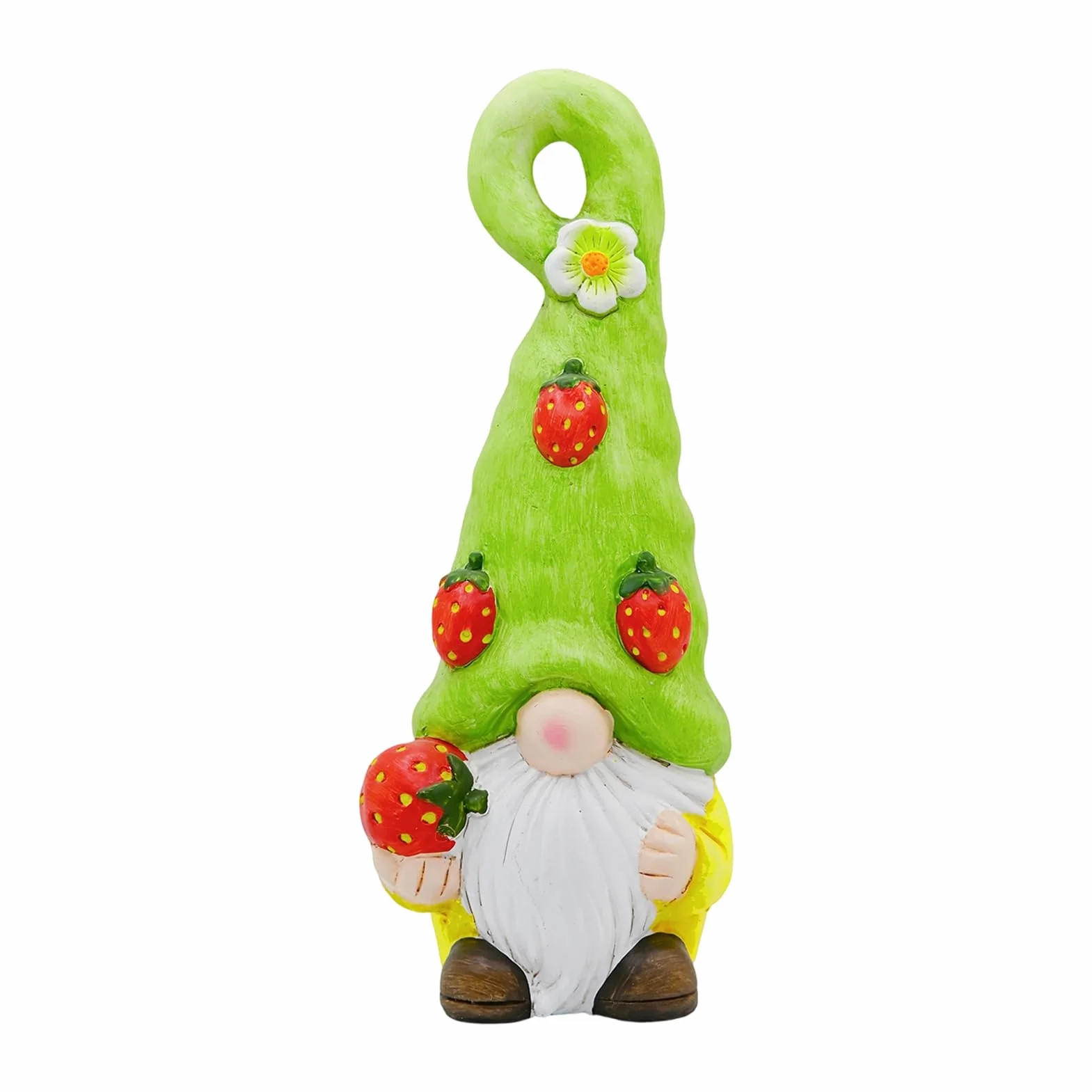 Miniaturowe Krasnale Statuetki Ceramiczna figurka krasnala z owocami | Wiosenna Rzeźba Krasnali Do Ogrodu, Gabinetu, Pokoju Dziecięcego, Stolika Nocnego, Półek Ekspozycyjnych, Salonu, Półki,
