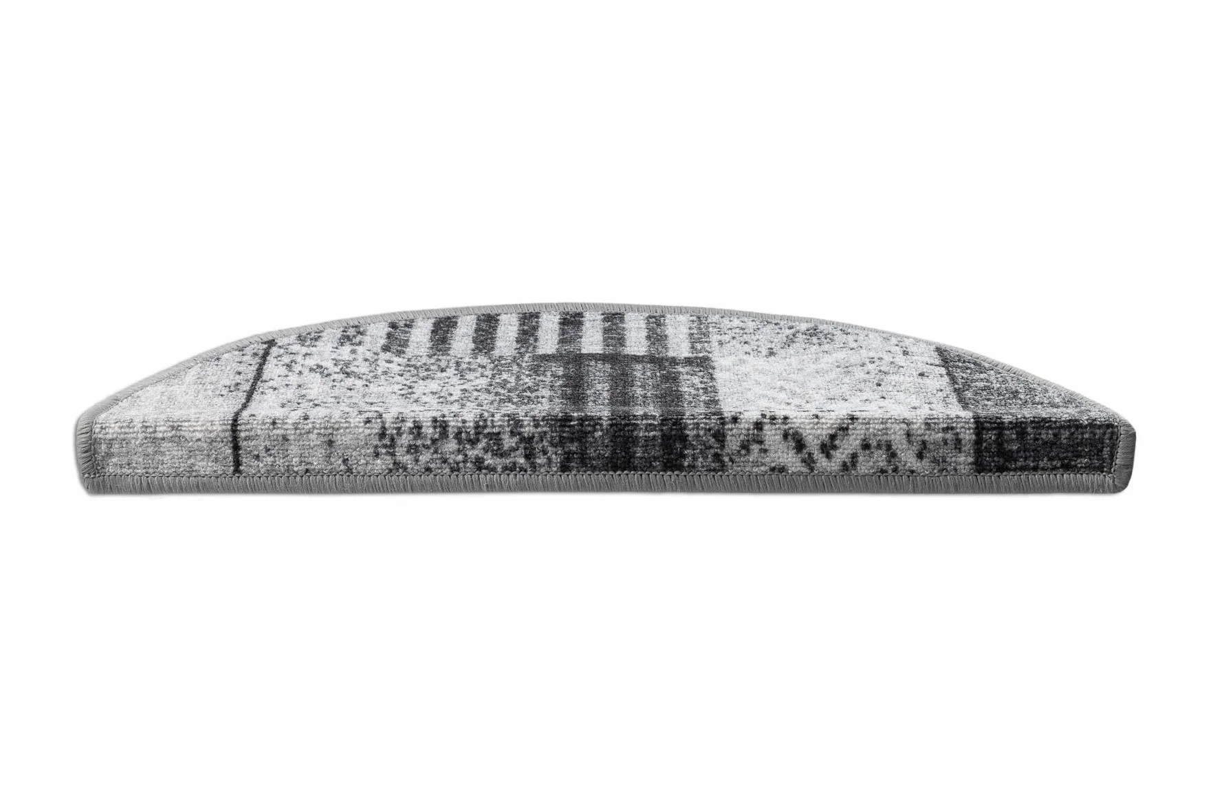 rugsx Dywanik na schody Essenza, samoprzylepny, 64 x 22 cm + 3,5 cm krawędź przednia, szary, 15 sztuk