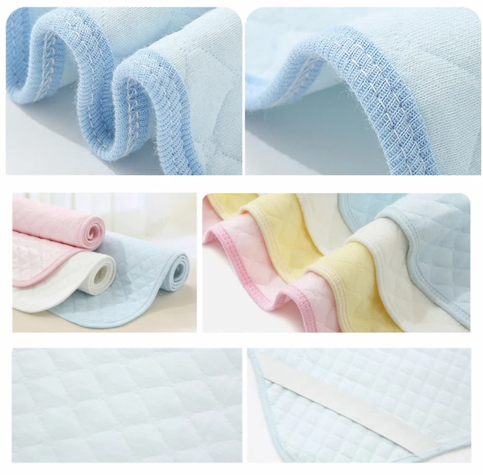 Baby Infant Wodoszczelna mata do przewijania, ekologiczna bawełna, oddychająca, nadaje się do prania, wielokrotnego użytku, 3 sztuki w opakowaniu (70 x 120 cm, 3 sztuki)