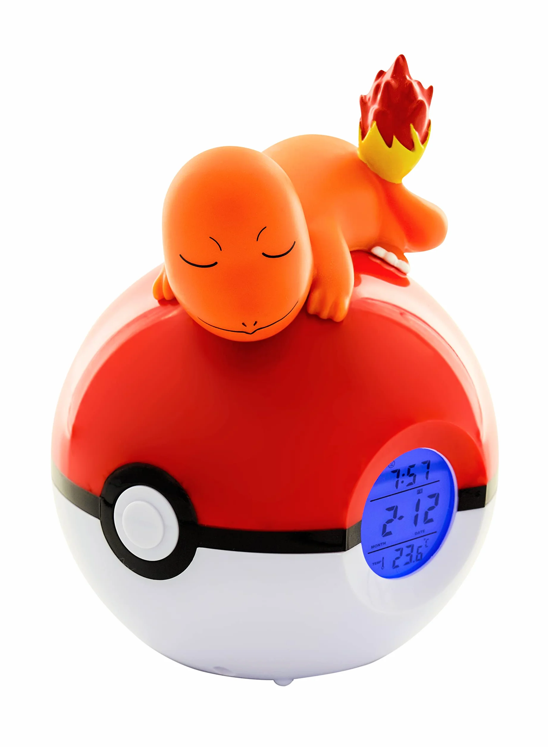 TEKNOFUN 811368 budzik Pokemon Charmander Pokemon Light-up FM - czerwony/biały