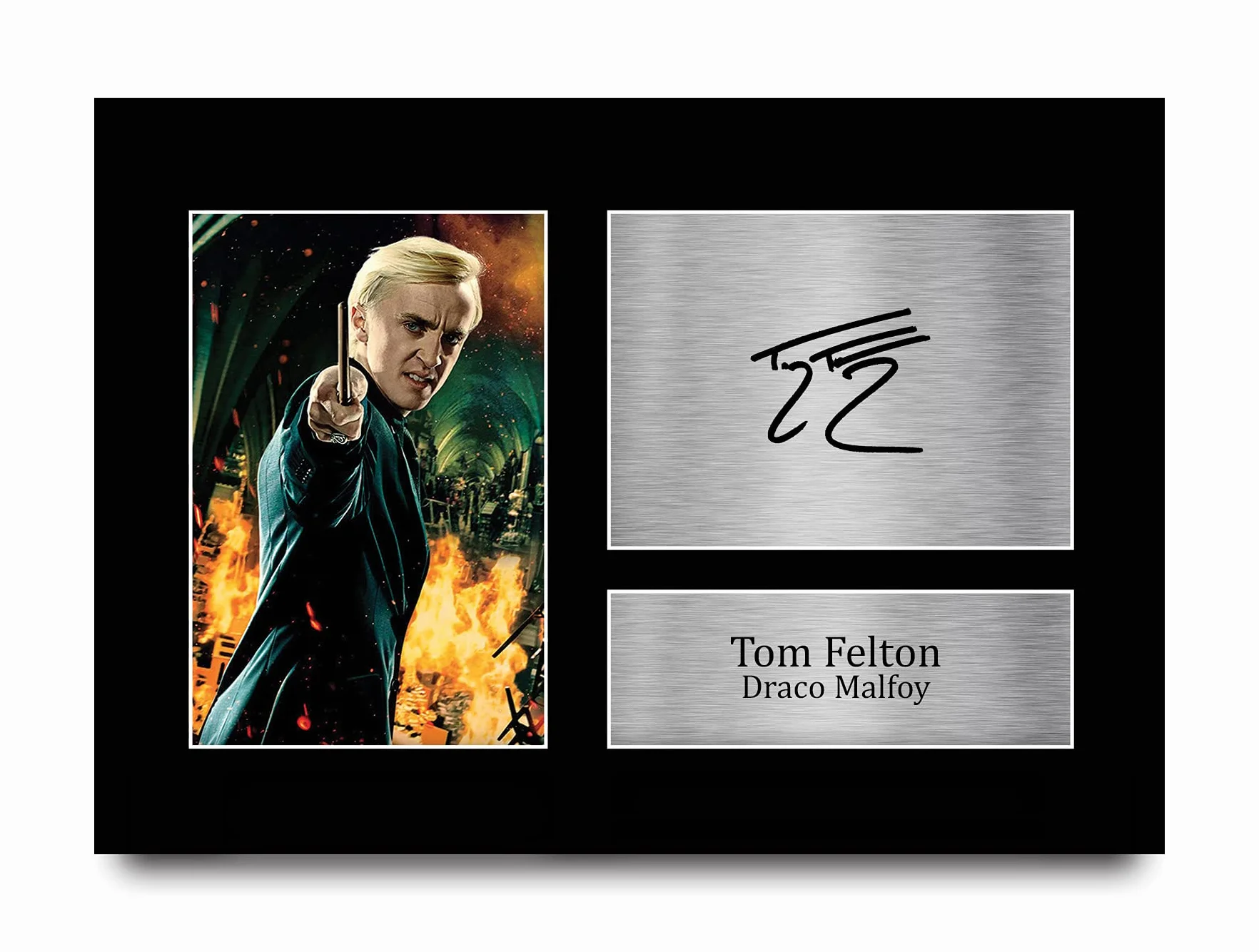 HWC Trading A4 Tom Felton Harry Potter Draco Malfoy prezenty z nadrukiem podpisanym autografem dla fanów pamięci filmowej