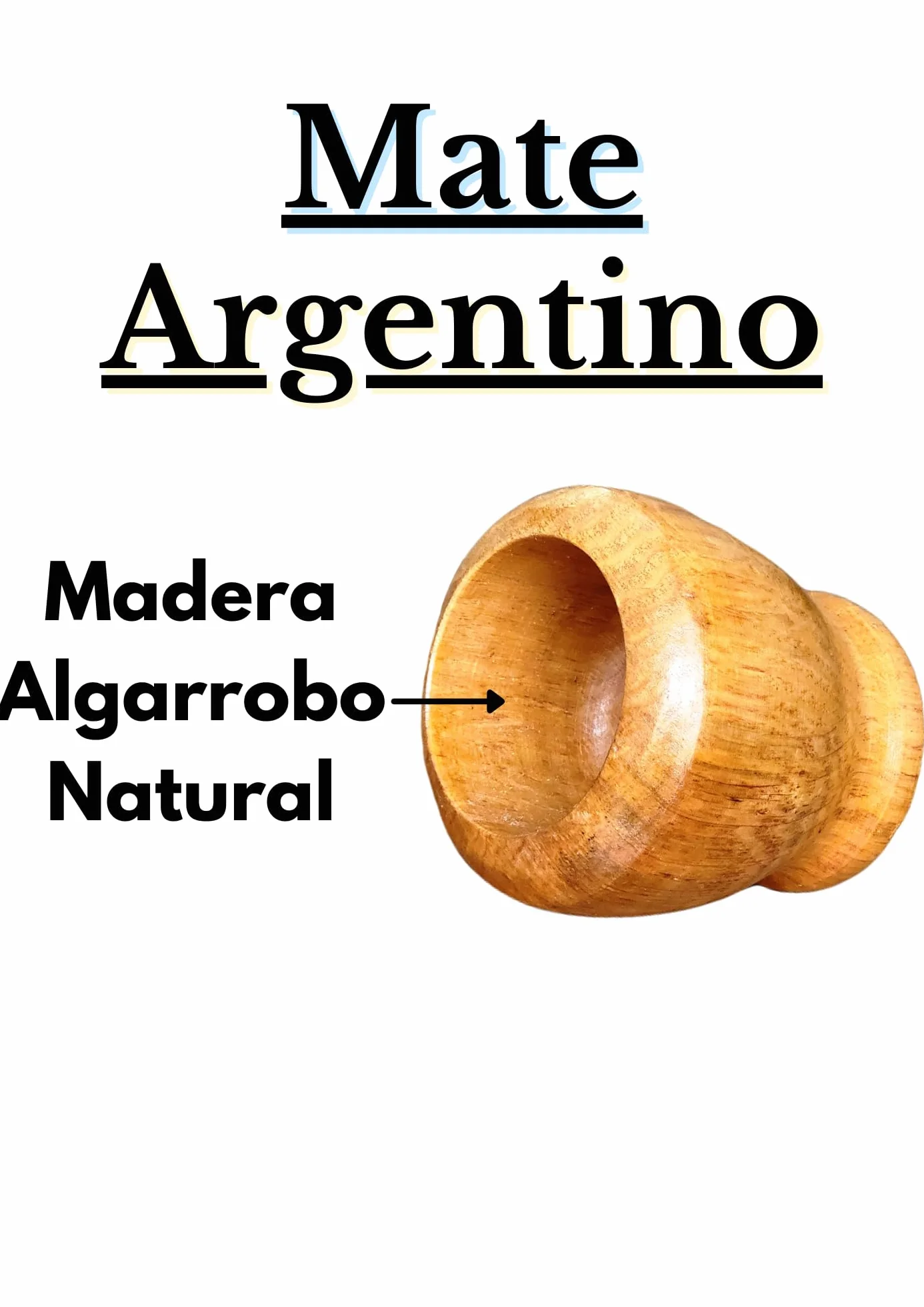 Argentyńskie ręcznie rzeźbione naturalne drewno chlebowe matowe z żarówką, Yerba Mate Gourd Cup, Mate Becher, Matte Cup