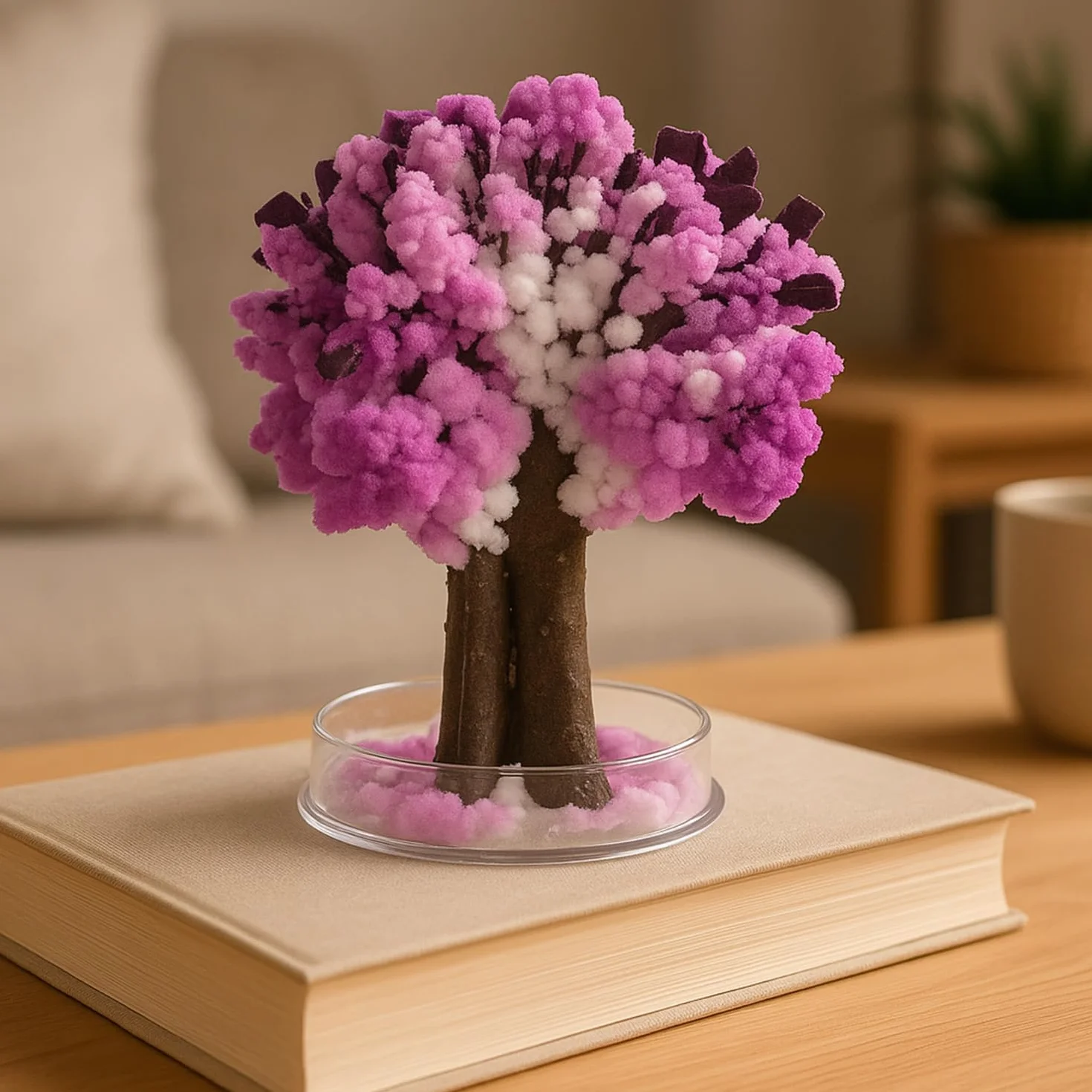Mad Monkey Magic Sakura Tree, Sztuczne Drzewo w Stylu Drzewa Kwitnącej Wiśni, Sztuczne Drzewo 13,50 cm Różowe, Estetyczna Dekoracja do Salonu, Oryginalne Japońskie Deco, Idealny Prezent na Walentynki