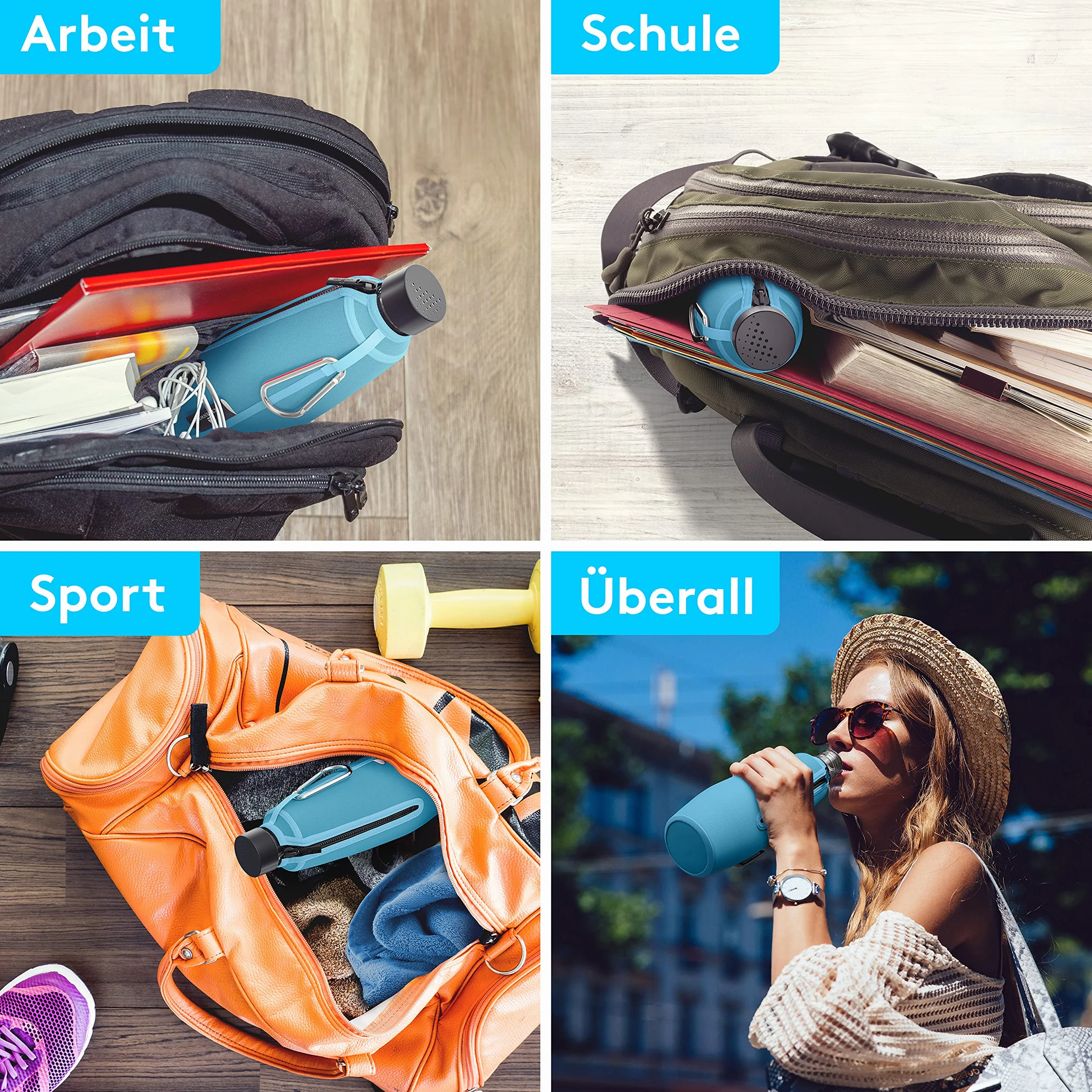 Premium etui ochronne kompatybilne ze szklaną karafką SodaStream Duo [dodatkowy efekt chłodzenia] – odporne na pęknięcia etui neoprenowe do szklanej butelki – idealne akcesorium w podróży