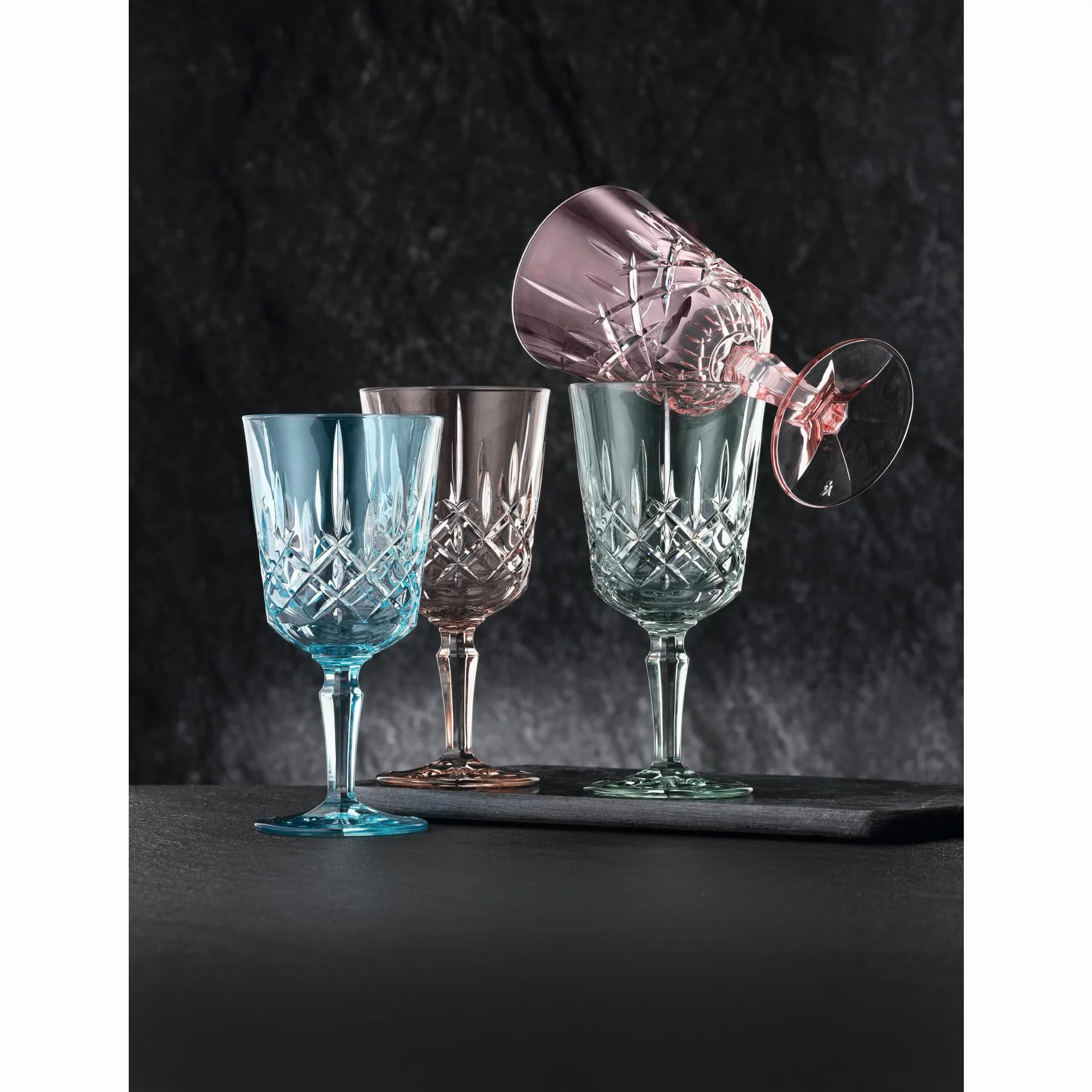 Nachtmann Kieliszki do wina, 2-częściowy zestaw, 355 ml, różowe, Noblesse, 105218, kieliszki do koktajli ze szkła kryształowego, kieliszki do wina, nadają się do mycia w zmywarce