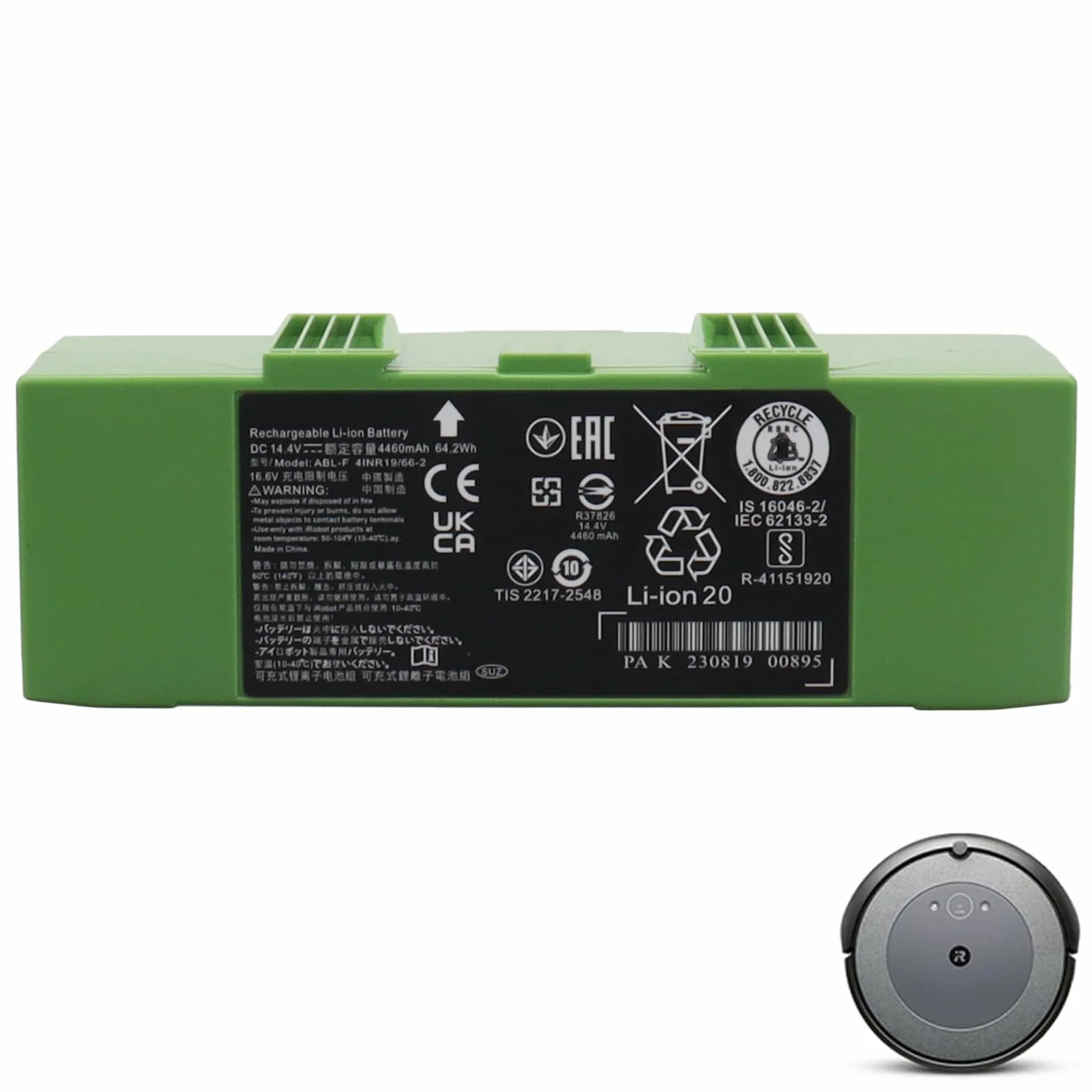 Bateria 14,4 V 4 460 mAh do iRobot Roomba serii e, i7+, i7, i8+, i8, i6, i4, i3, e5, e6, J7