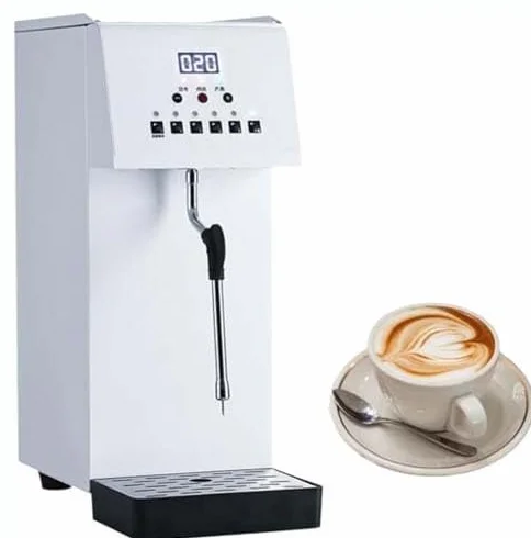 Elektryczny spieniacz do mleka i maszyna do gotowania na parze, komercyjny spieniacz do mleka do espresso ze zbiornikiem 6l, wielofunkcyjny parowiec ze stali nierdzewnej do kawiarni, deserów, kawiarni