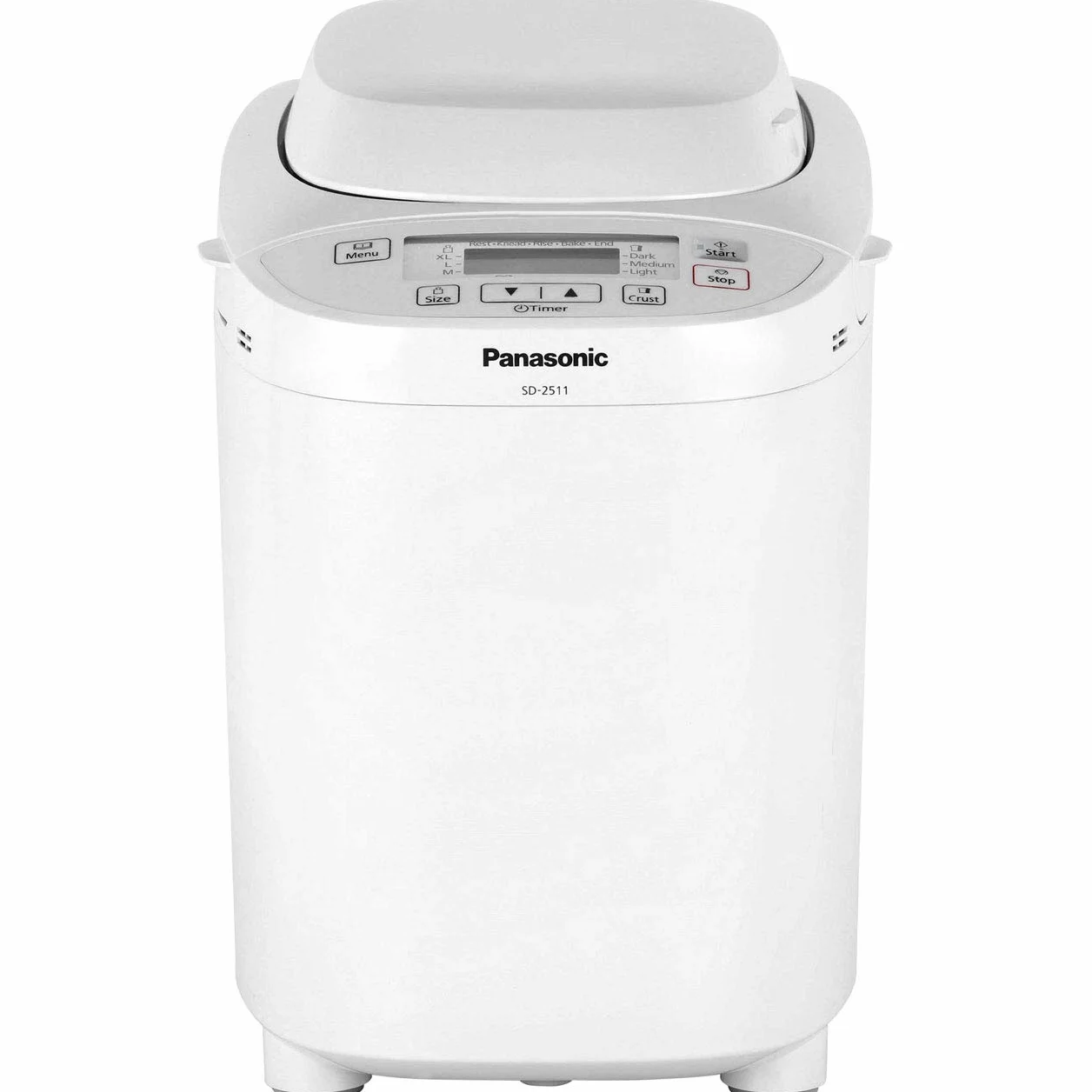 Panasonic SD-2511WXC w pełni zautomatyzowany chleb z dozownikiem nakrętek, biały