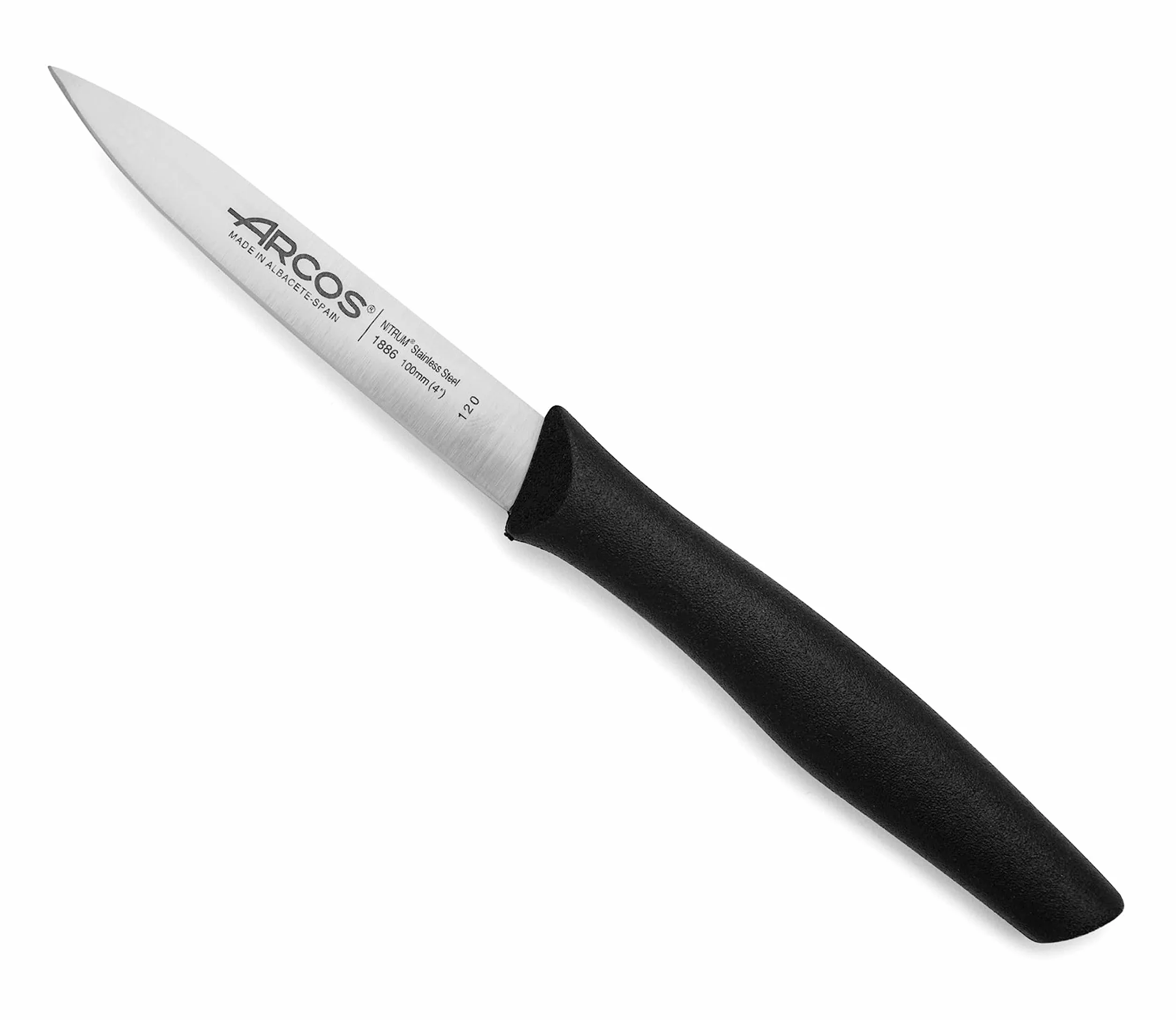 Arcos Nova Series Nitrum Nóż ze stali nierdzewnej, 3-częściowy zestaw, długość ostrza 100 mm, czarny