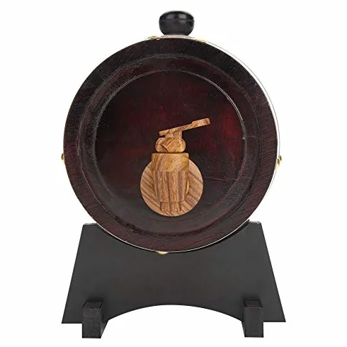 Beczka do whisky, dębowa, drewniana, dozownik wina, 1,5 l, beczka do whisky, dąb vintage, beczka na wino z kranikiem, do domu, na imprezę, dla miłośników wina, przechowywania alkoholi (1,5 l)