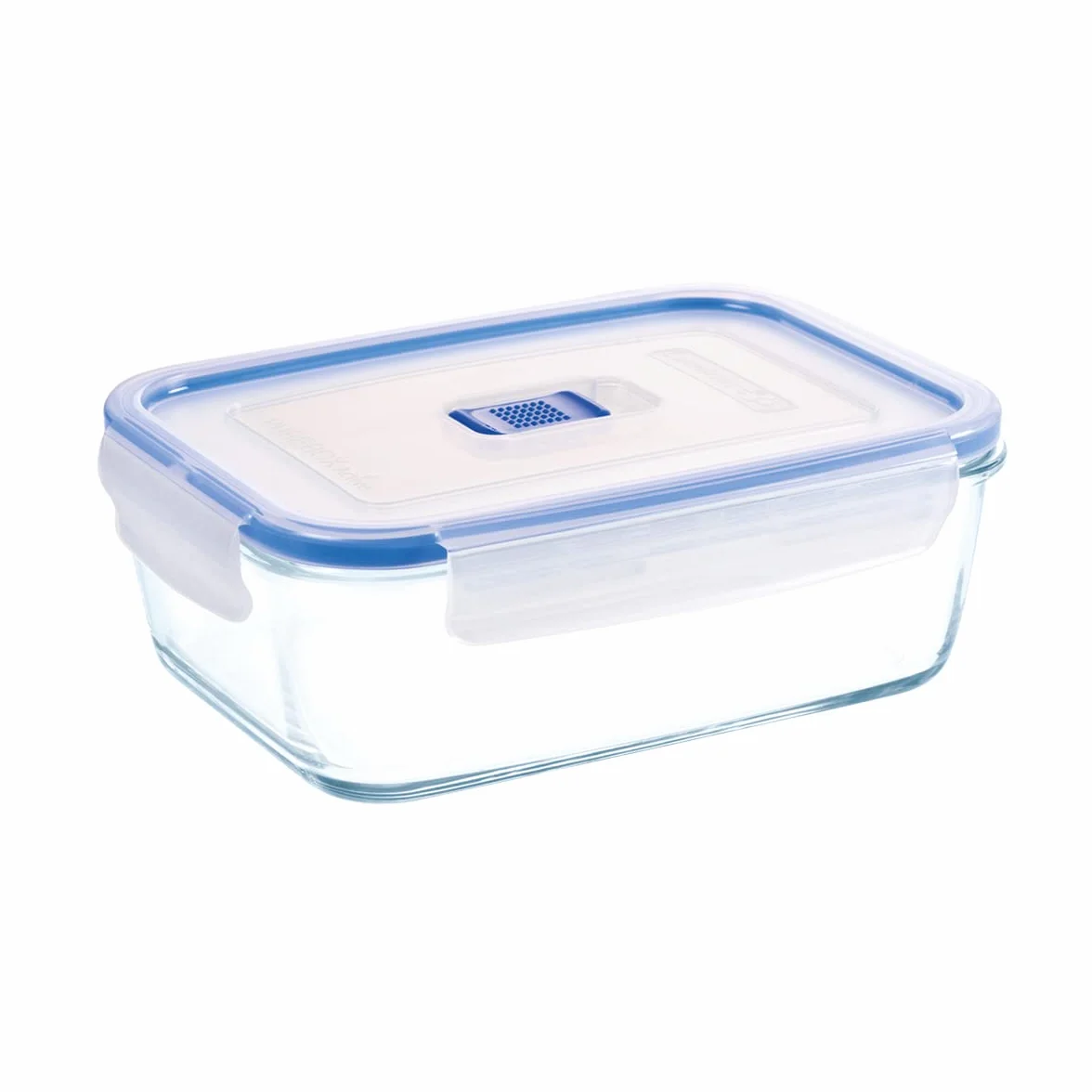 Dajar Pojemnik do przechowywania Pure Box prostokątny 1220 ml Luminarc, szkło, niebieski, przezroczysty, 13 x 18,5 x 6,55 cm