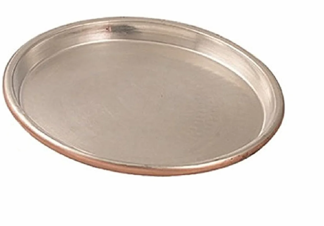 Vigor Blinky 94080–30 okrągła blacha do pieczenia z ocynkowanej miedzi, krawędź 3 cm, średnica 30 cm