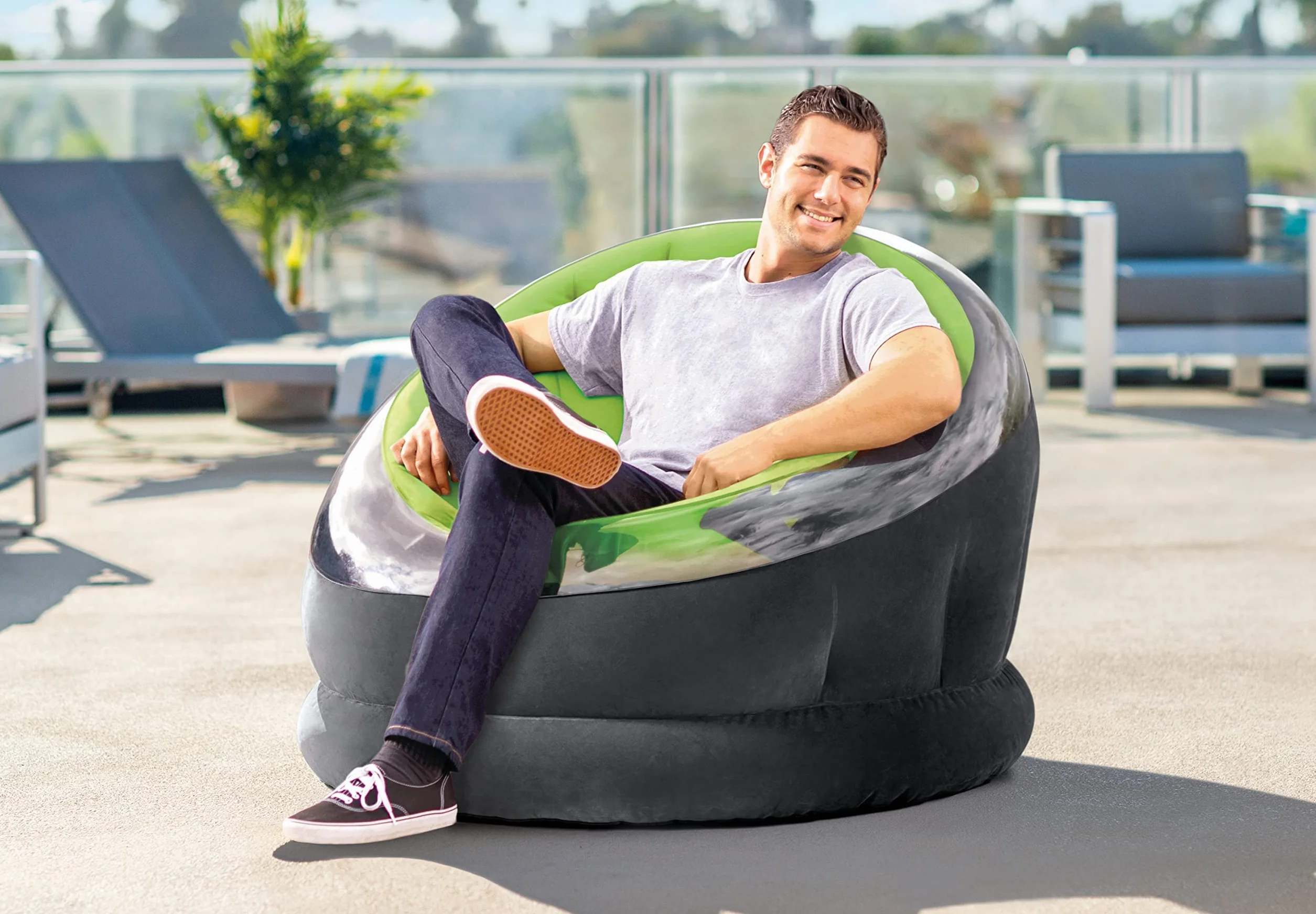 Intex Empire Chair nadmuchiwany fotel – 112 x 109 x 69 cm – różne kolory