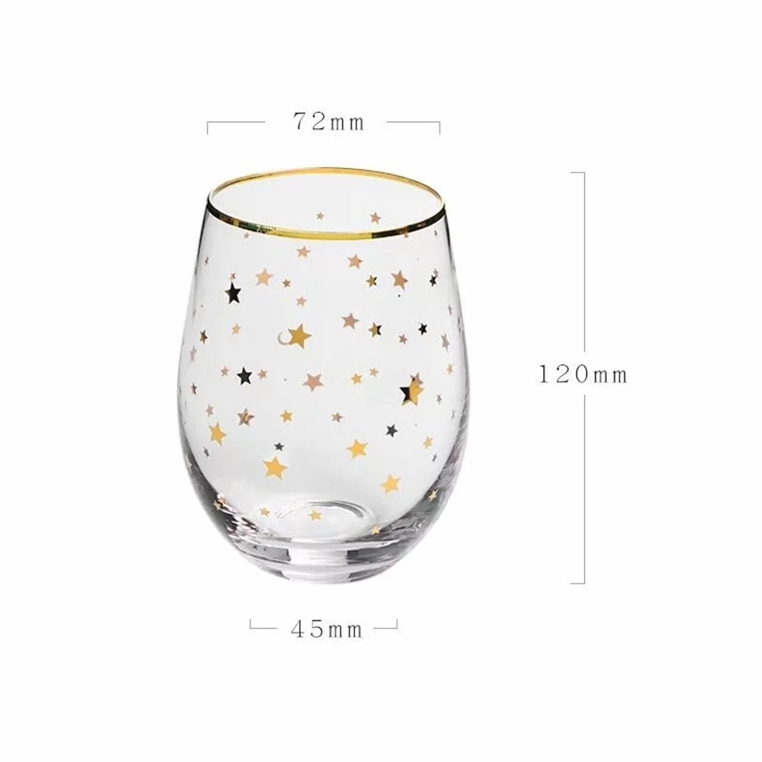 Szklanki do wody 550ml Szklanki do picia Szklany kubek domowy Deser Mleko Sok Koktajl Kształt jajka Wino Phnom Penh Okulary Szklane kubki (Kolor: 1) (1)