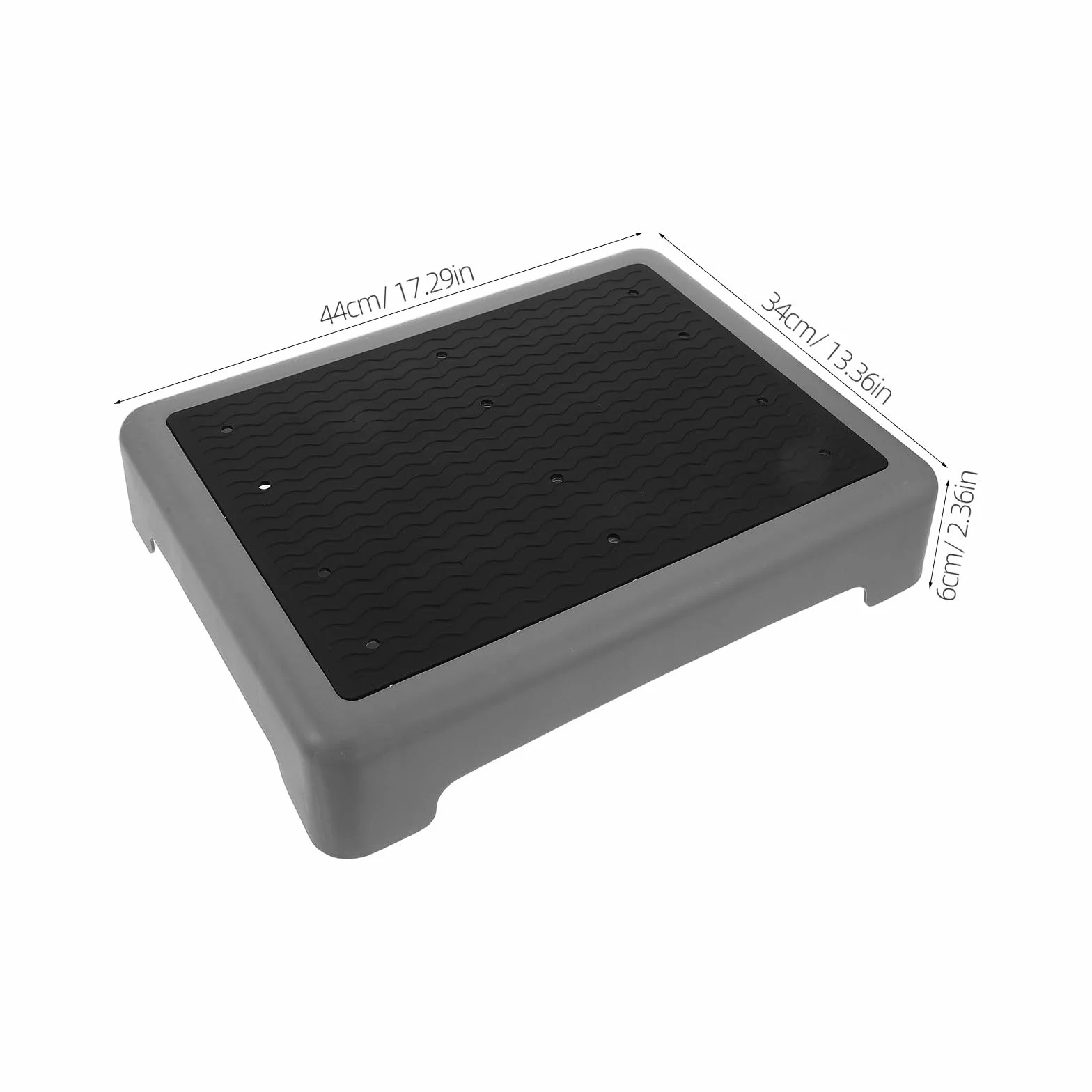 SHINEOFI Podnóżek toaletowy: 44x34 cm, antypoślizgowy, łazienkowy, dla osób starszych i dzieci - plastikowy podnóżek, stopień do prysznica, toalety i wejścia do domu
