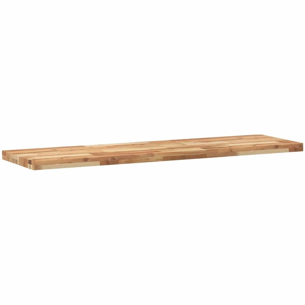 Regał wiszący, zestaw 4 sztuk, 160 x 40 x 4 cm, lite drewno akacjowe, olejowane, prostokątne, do montażu na ścianie do kuchni, łazienki i salonu, uniwersalne regały ścienne