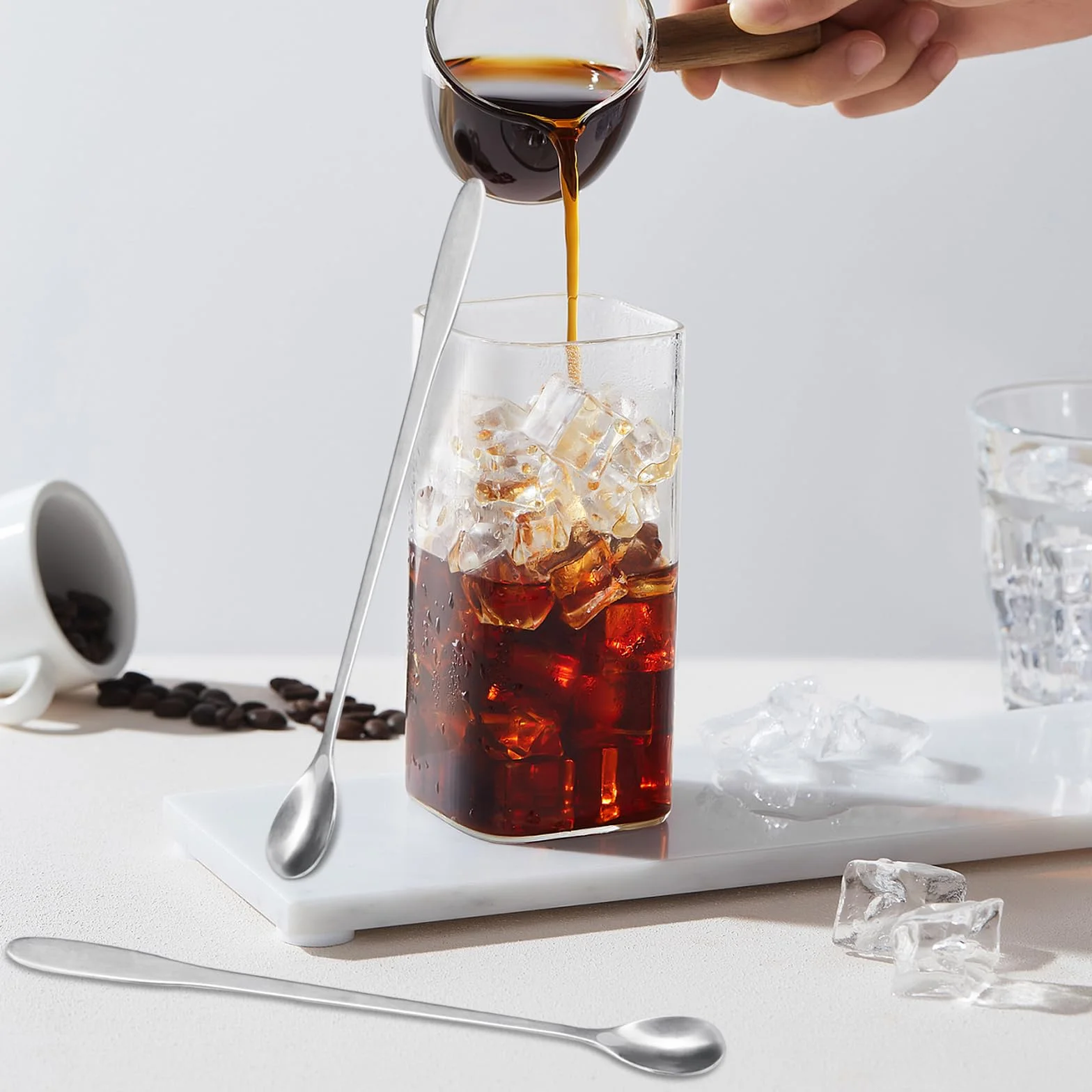 Łyżki do Latte Macchiato Zestaw 12 Sztuk ze Stali Nierdzewnej