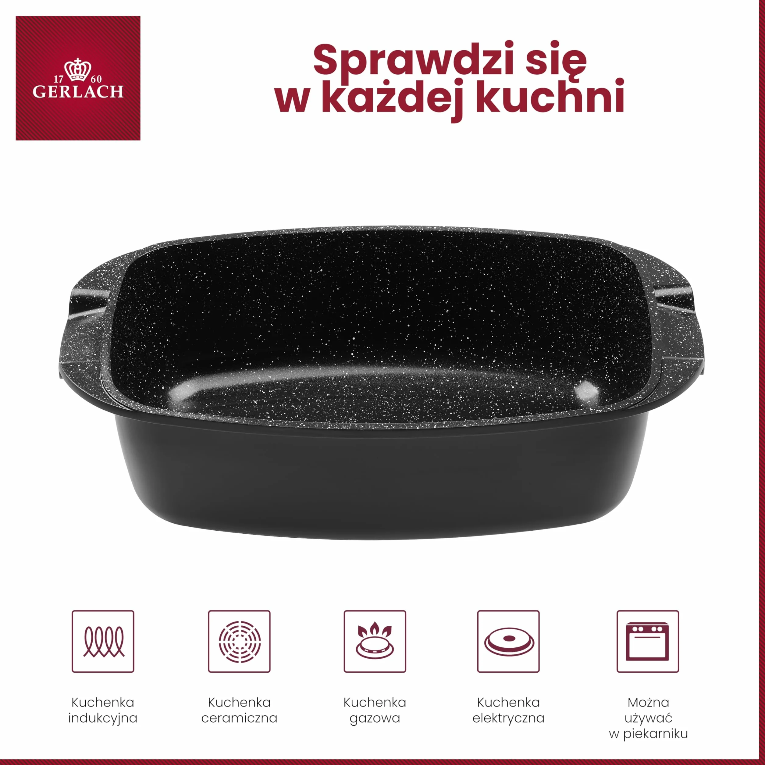 Gerlach Granitex Brytfanna Indukcyjna Do Pieczenia Granitex