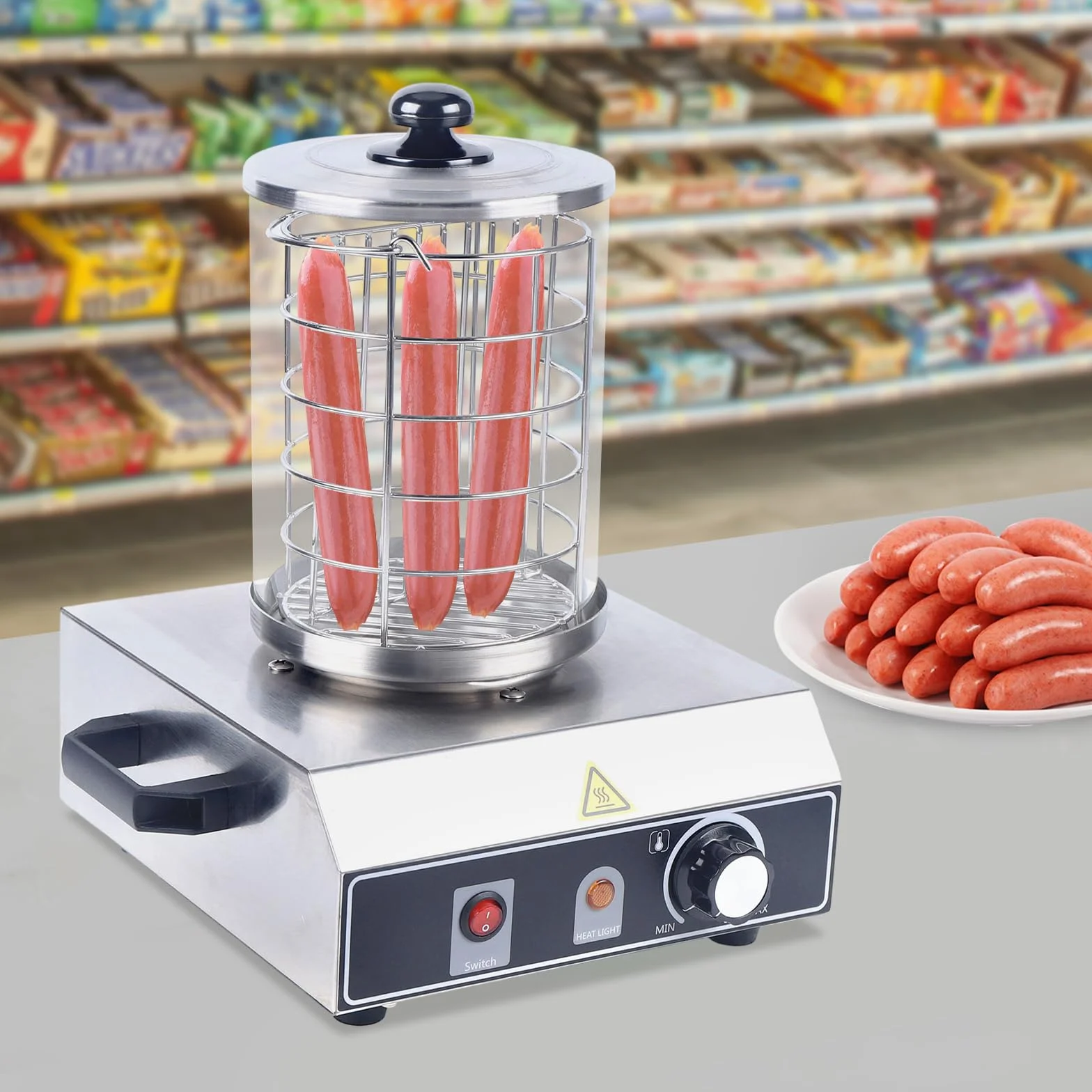 Kuchenka do kiełbasy ze stali nierdzewnej – 350 W producent hot-dogów, urządzenie do gastronomii i domu
