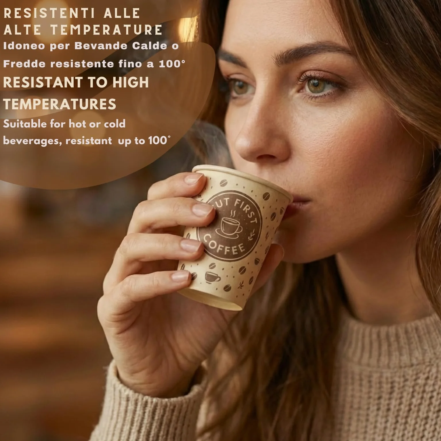 Papierowe kubki do kawy | Jednorazowe trwałe i nadające się do recyklingu małe napoje kawowe espresso Macchiato idealne do baru herbacianego, biura, cateringu, na imprezy (60 ml/2,5 uncji))